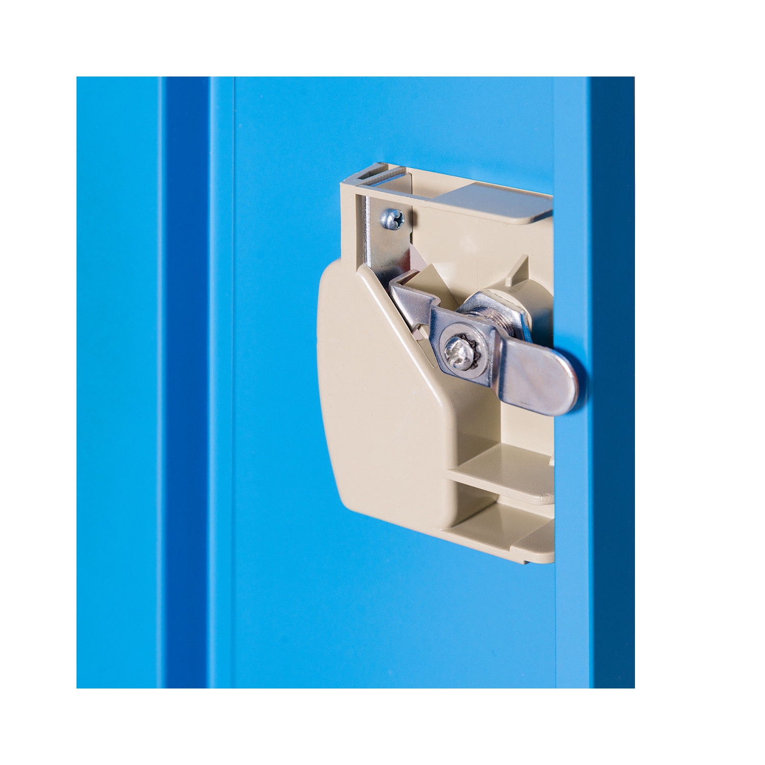 Costway 48" Kid Locker Safe Storage Child Single Tier Metal Lock Key Blue