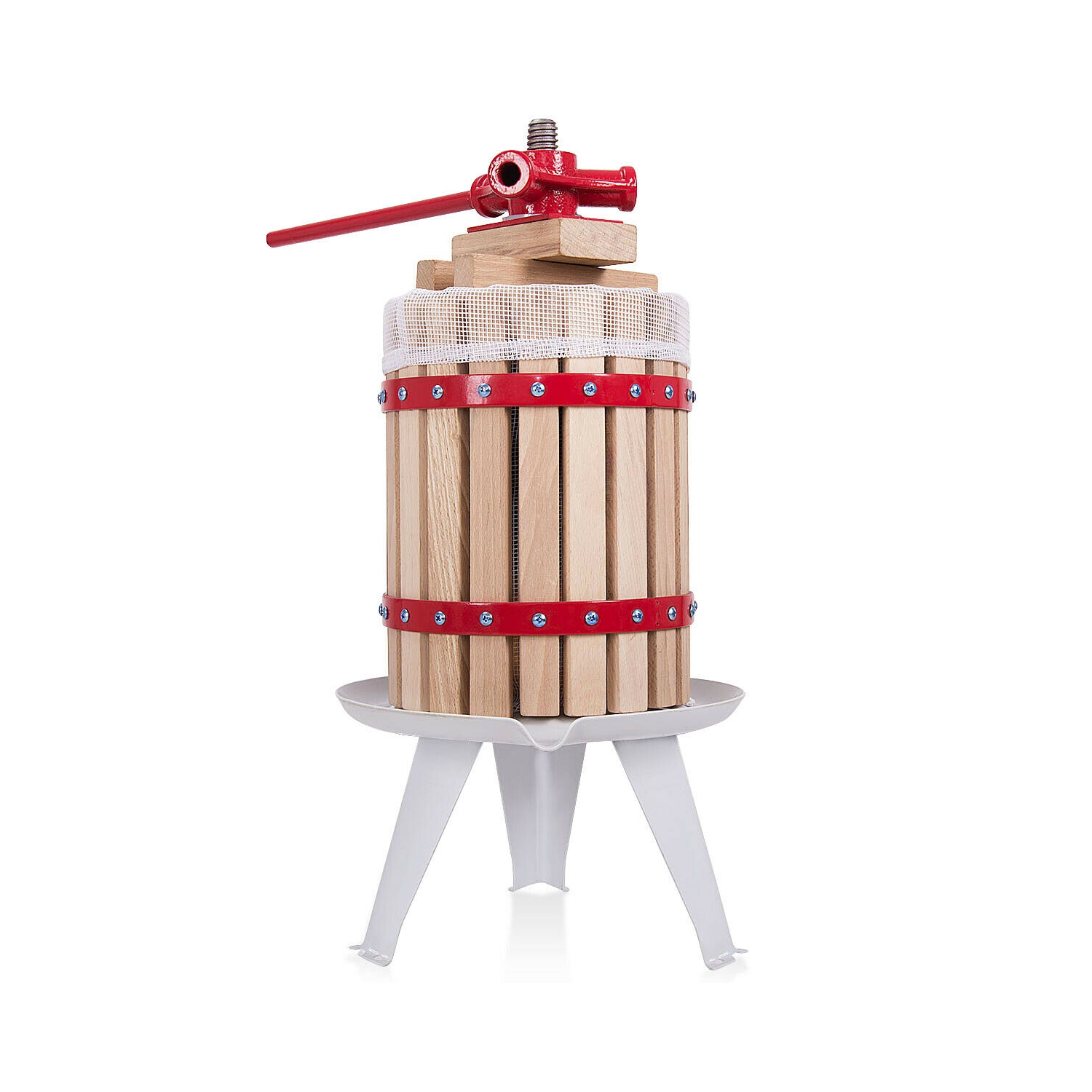 Costway 1.6 Gallon Fruit Wine Press Cider Apple Grape Crusher Juice Maker Tool Wood