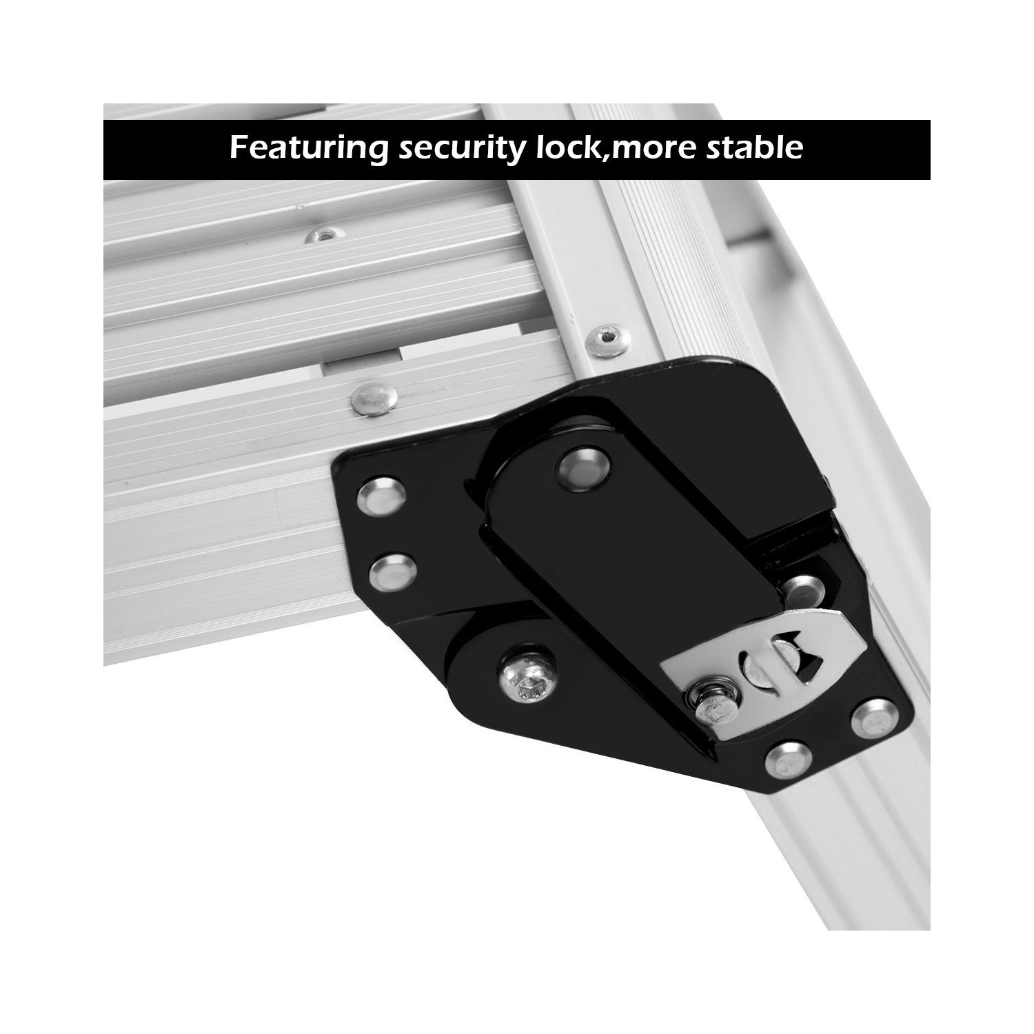 Costway HD EN131 Aluminum Platform Drywall Step Up Folding Work Bench Stool Ladder