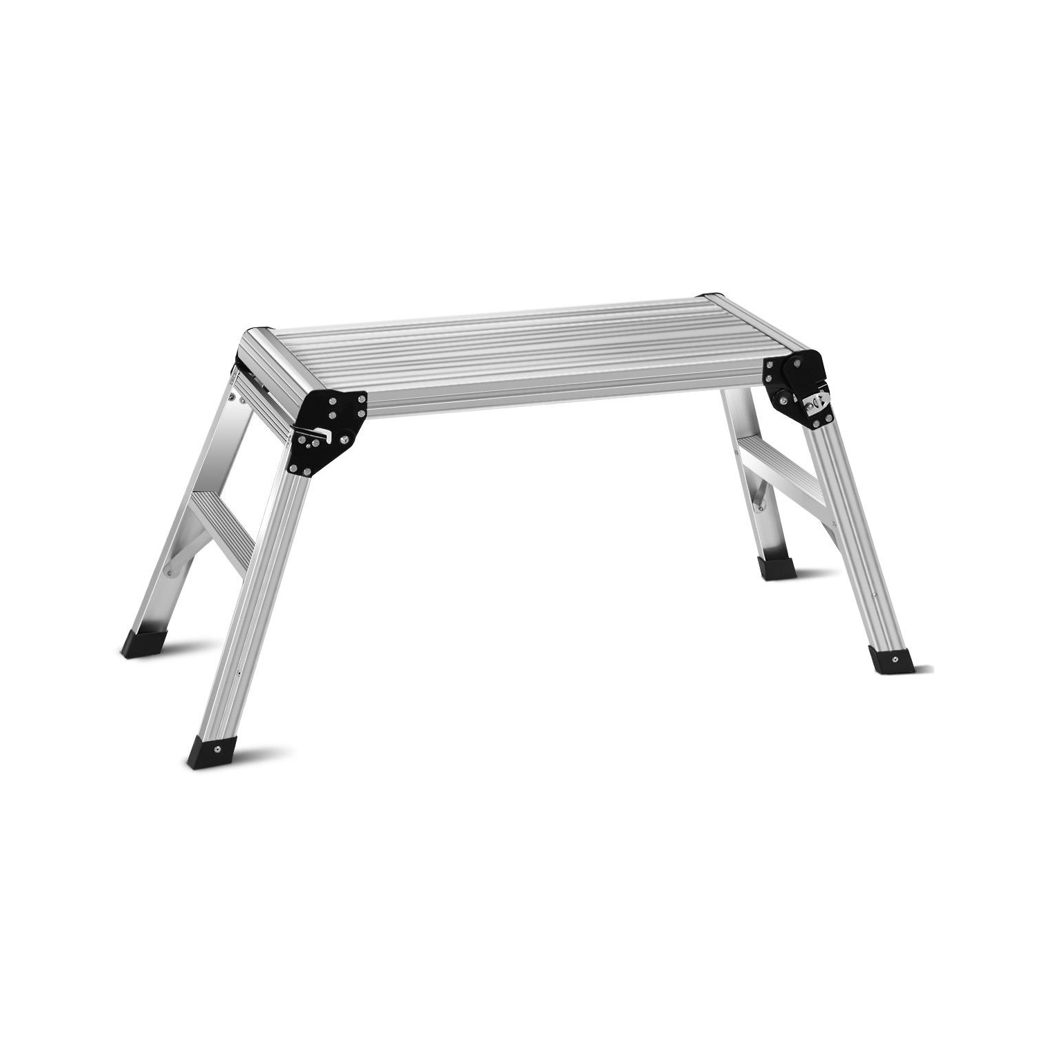 Costway HD EN131 Aluminum Platform Drywall Step Up Folding Work Bench Stool Ladder