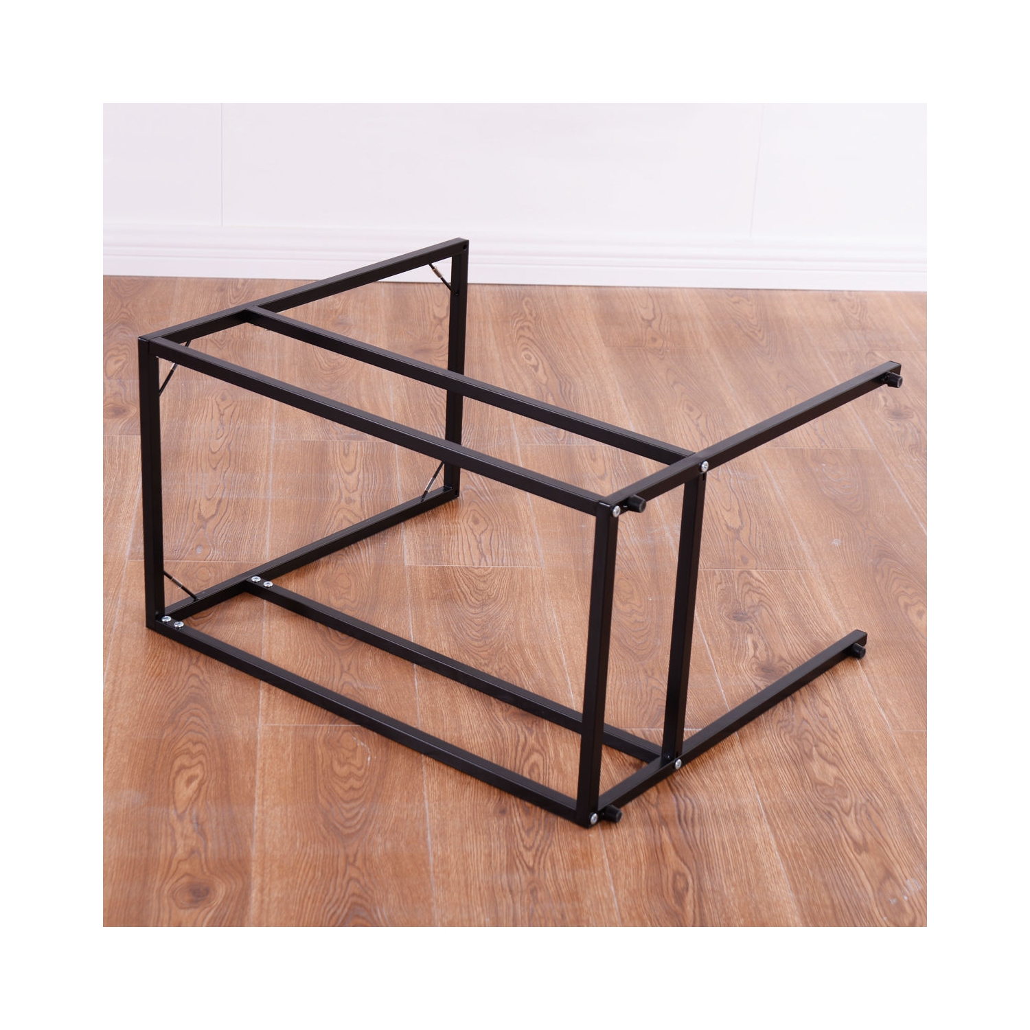 Costway Coffee Tray Side Sofa End Table Ottoman Couch Stand TV Lap Snack W/ Glass Top