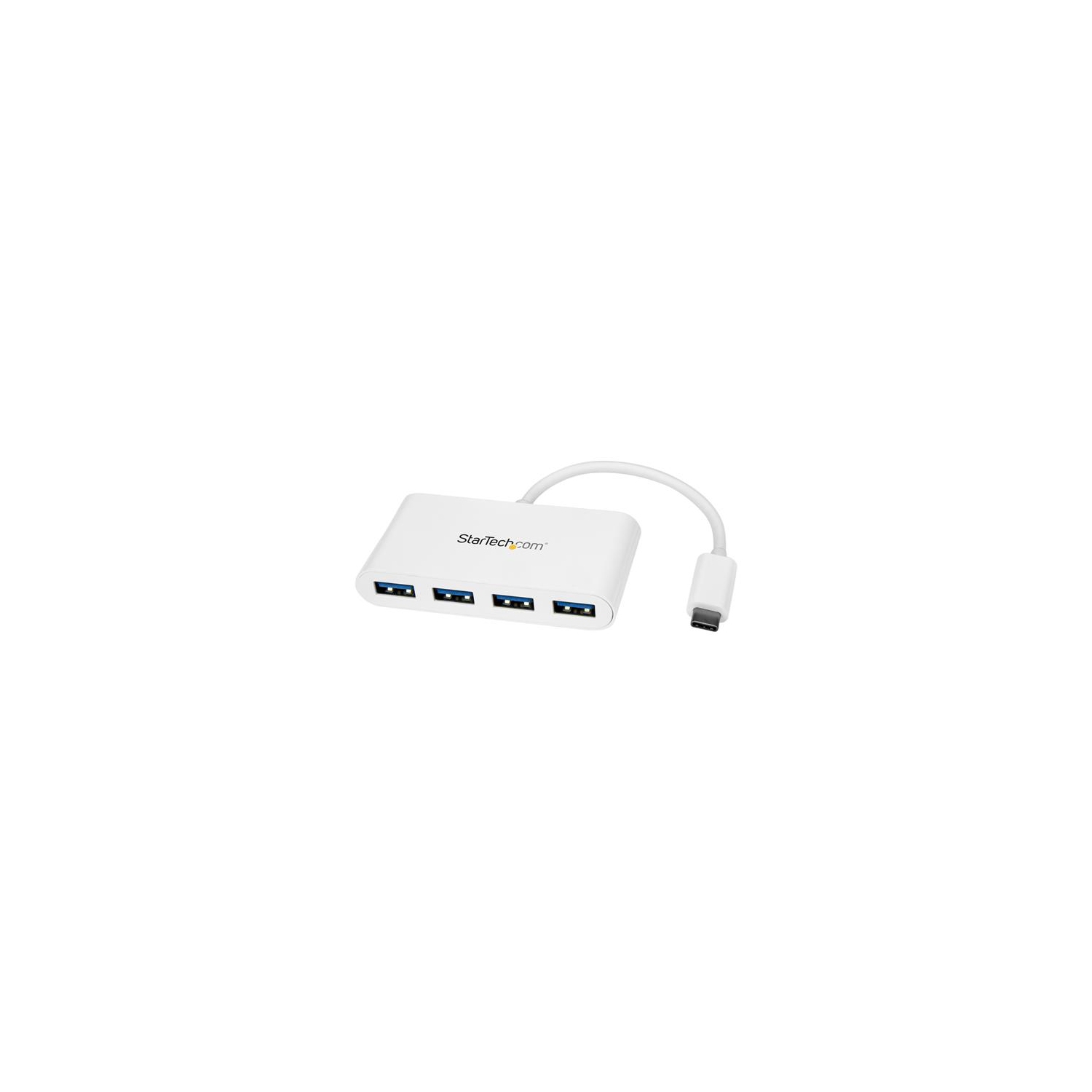 StarTech 4 Port USB C Hub - USB-C to 4x A - USB 3.0 - Bus Power - White