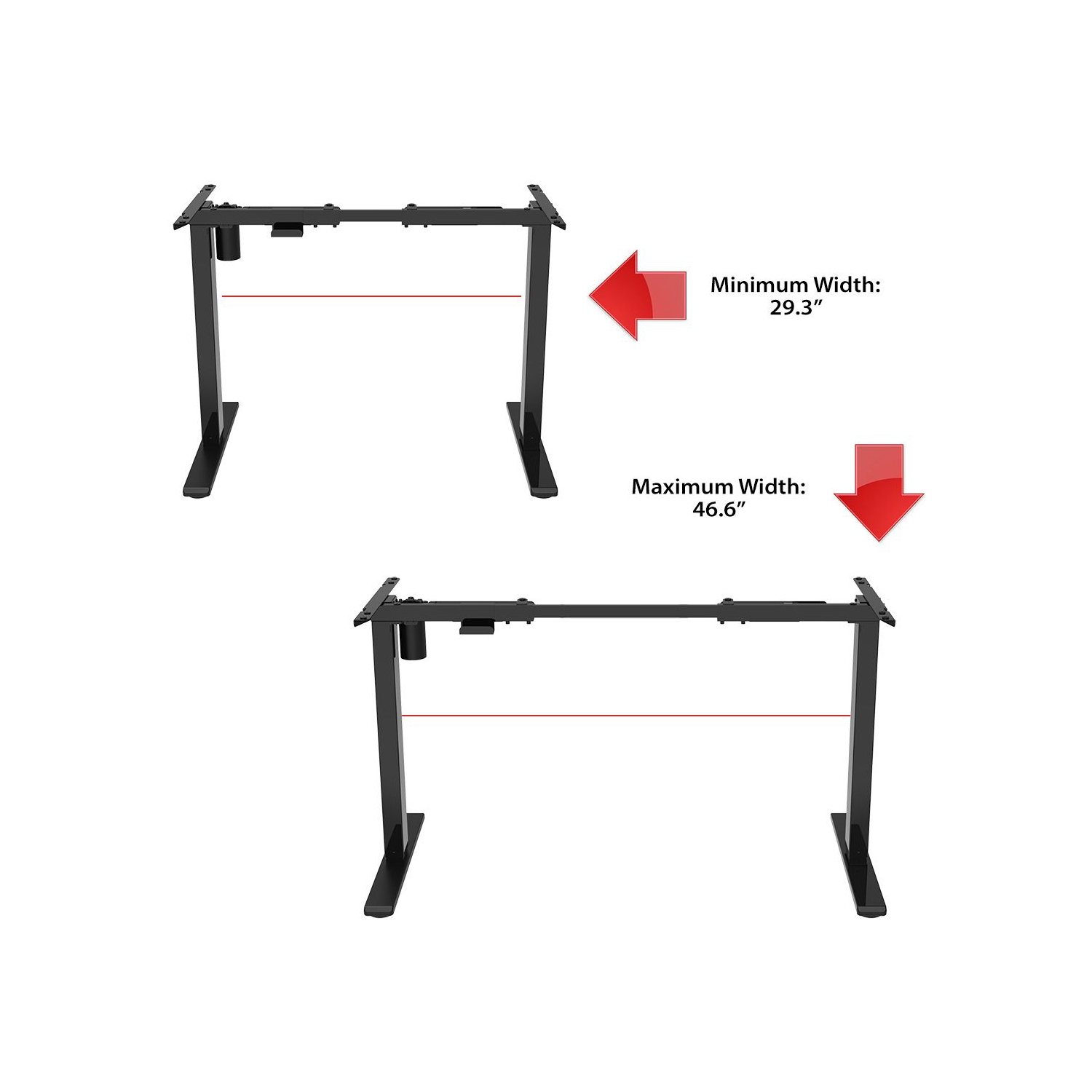 Boost Industries FS-M63 Floor Standing Motorized Height Adjustable Gaming/PC Desk