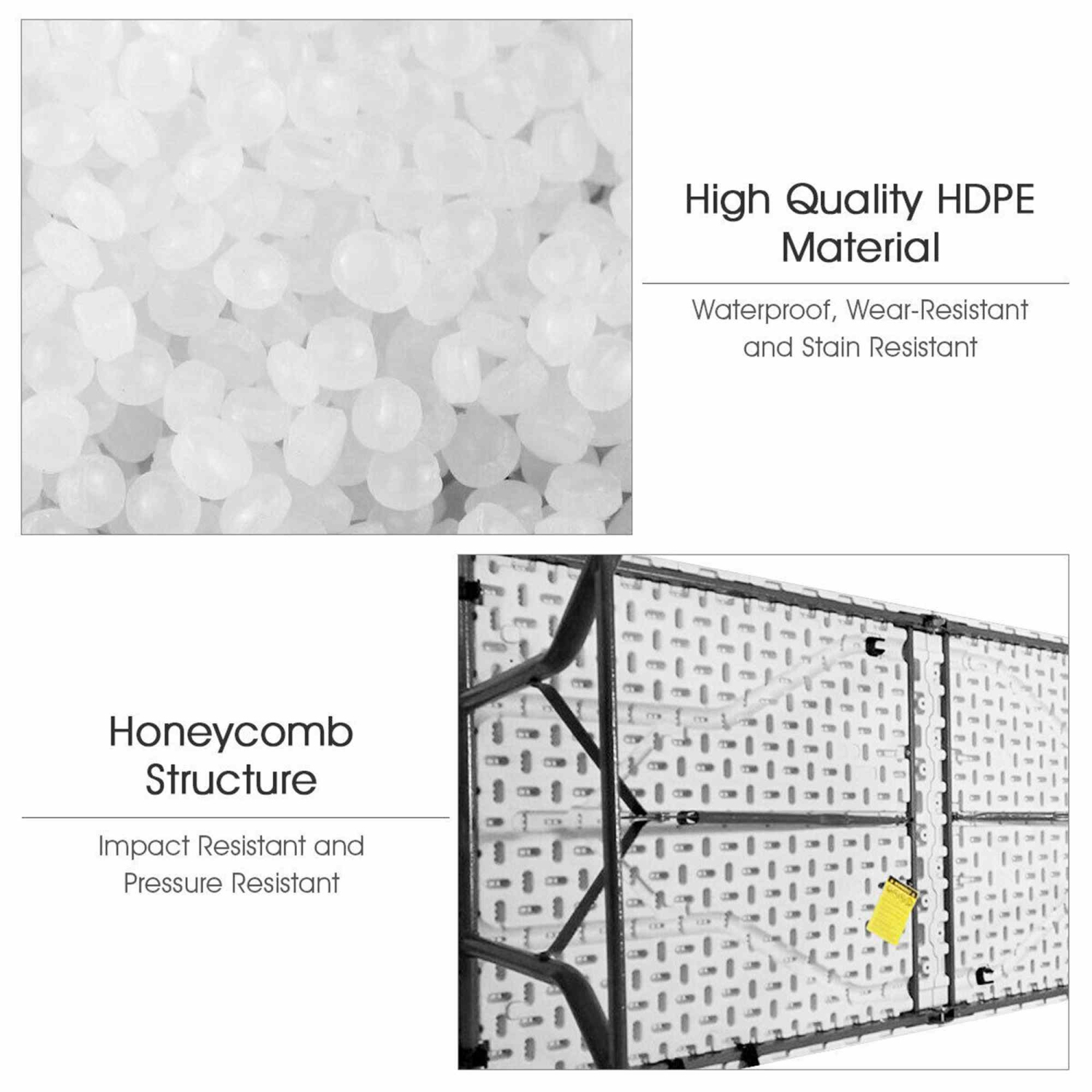 Costway 6' Folding Table Portable Plastic Indoor Outdoor Picnic Party Dining Camp Table