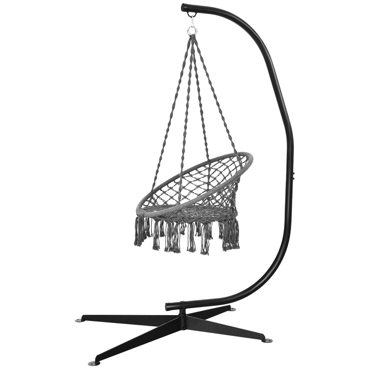 Costway C Shaped Hammock Frame Stand Solid Steel Construction For Hanging Swing Chair