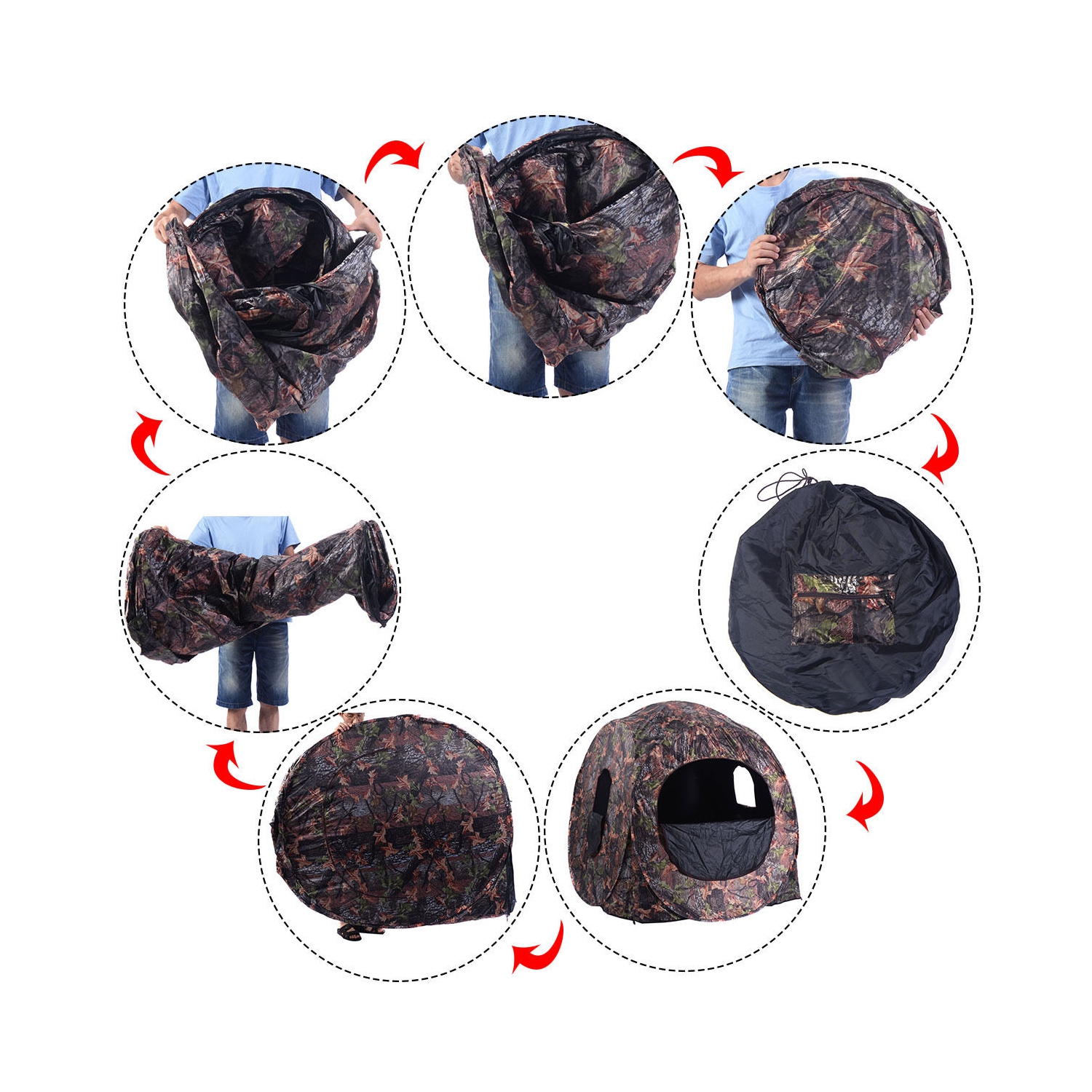 Enceinte de chasse portative anti-intempéries de Costway pour la protection contre les intempéries