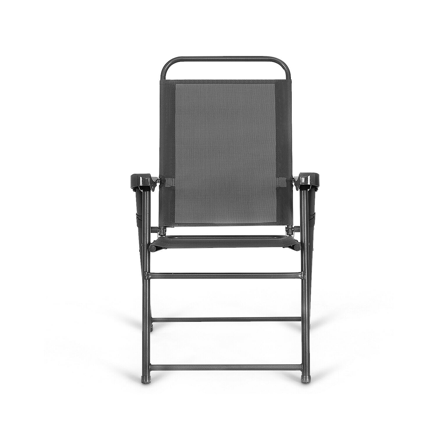 Costway 4PCS Outdoor Patio Folding Chair W/Armrest Portable Camping Lawn Garden