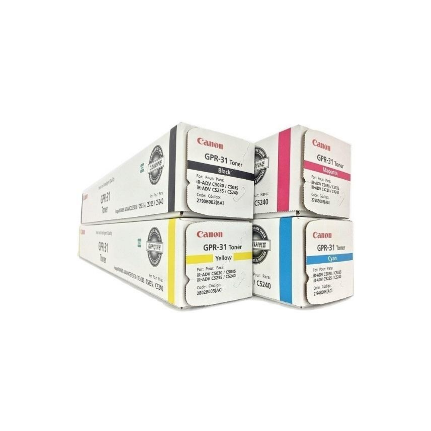 Canon GPR-31 |2790B003AA|2802B003AA| 2798B003AA|2794B003AA. Genuine Toner. for ImageRunner C5030, C5035 (BCMY)