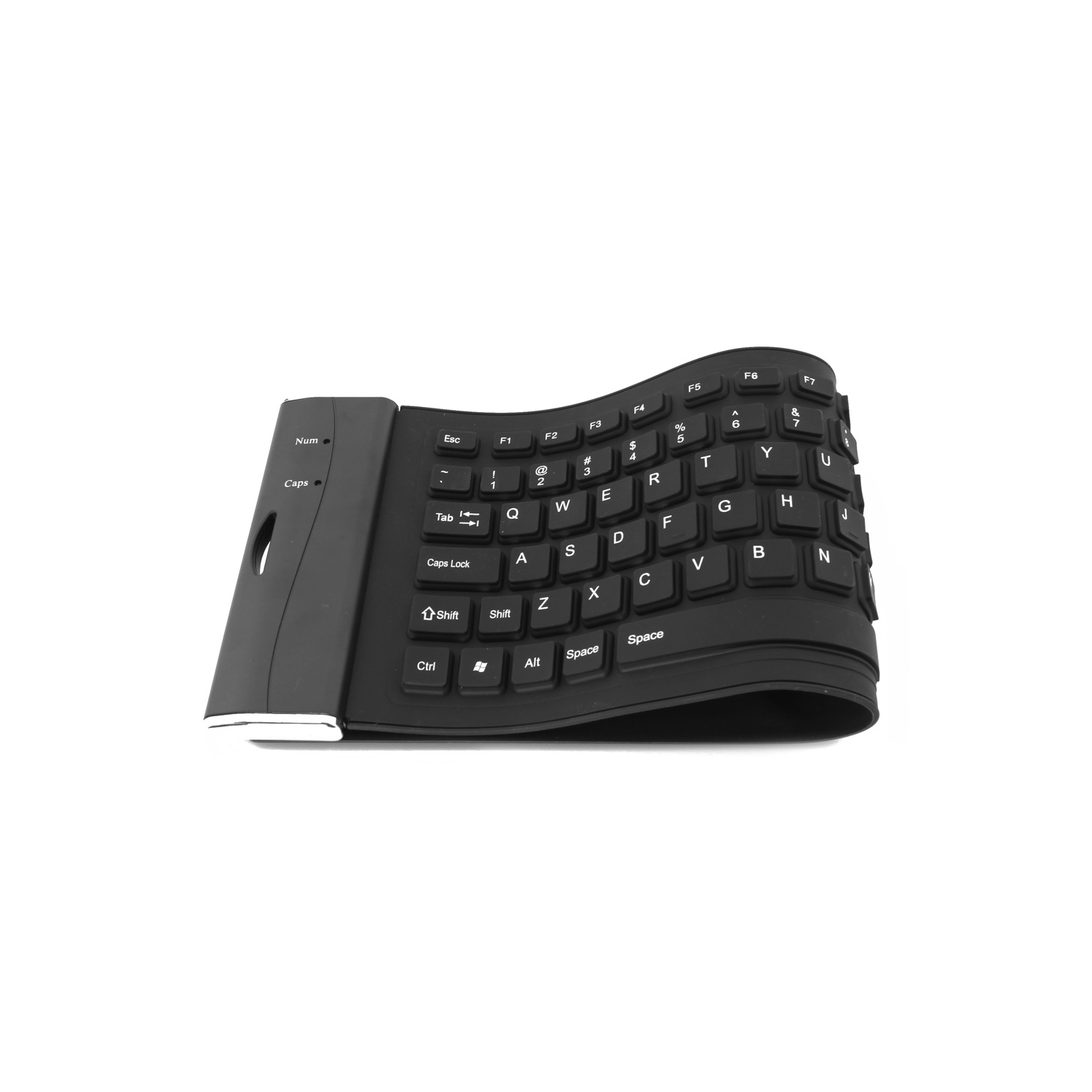 Le clavier en silicone étanche d’axGear pliable, flexible, USB, résistant à la poussière, pleine grandeur