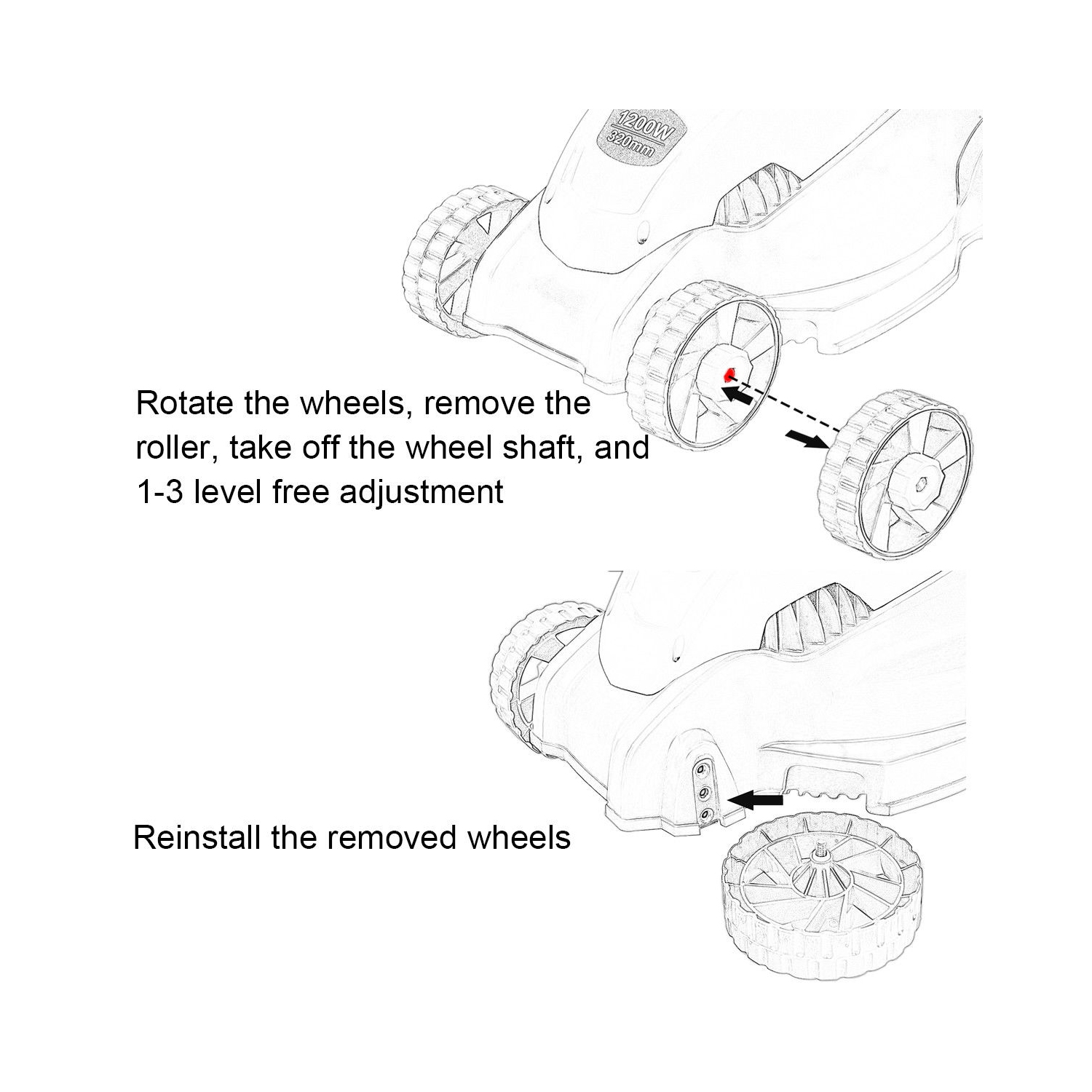 Tondeuse électrique à pousser de 13 po et 12 a de Costway avec sac vert