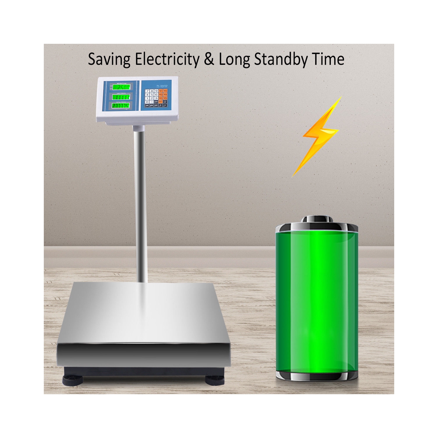 Costway 660lbs Weight Computing Digital Floor Platform Scale Postal Shipping Mailing