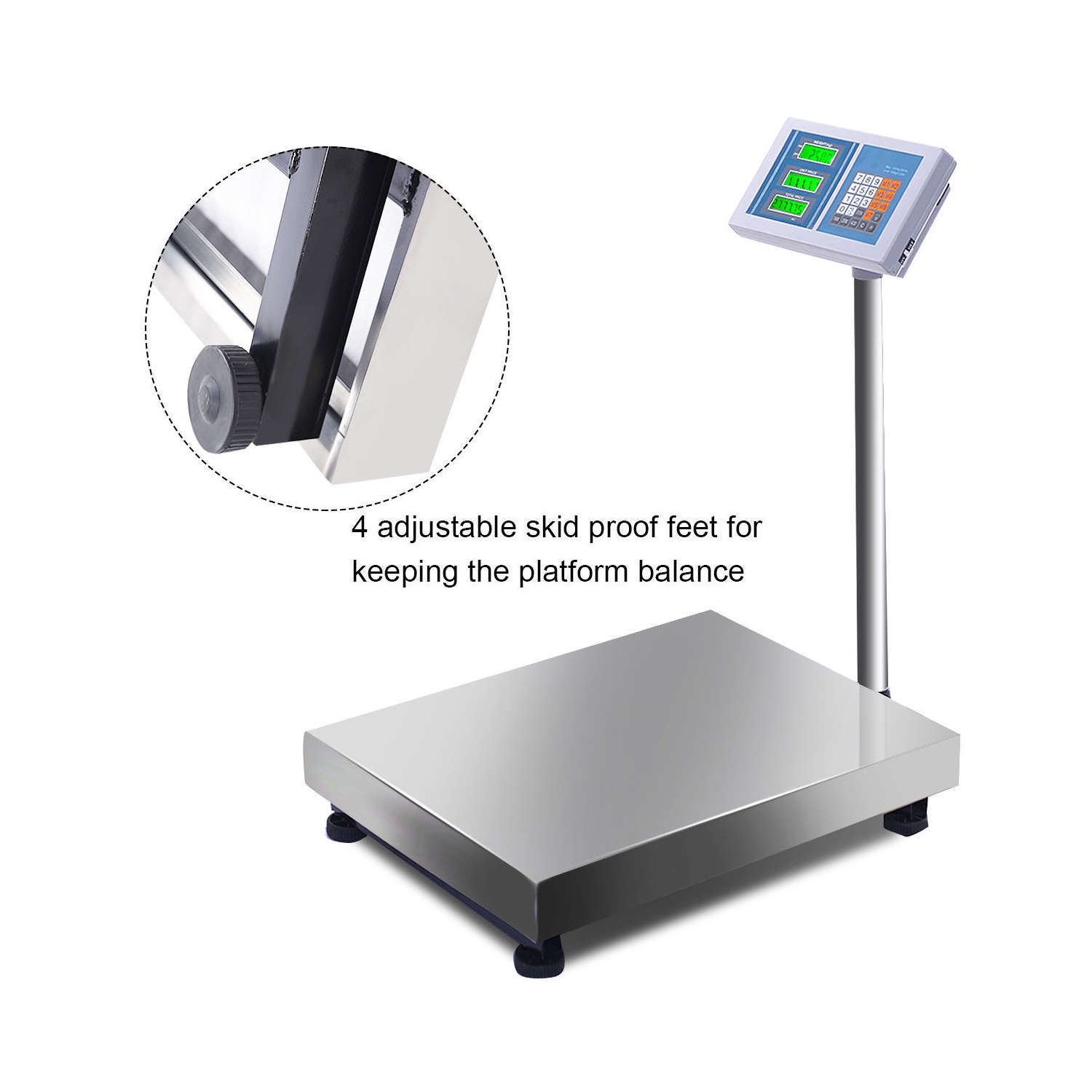 Costway 660lbs Weight Computing Digital Floor Platform Scale Postal Shipping Mailing