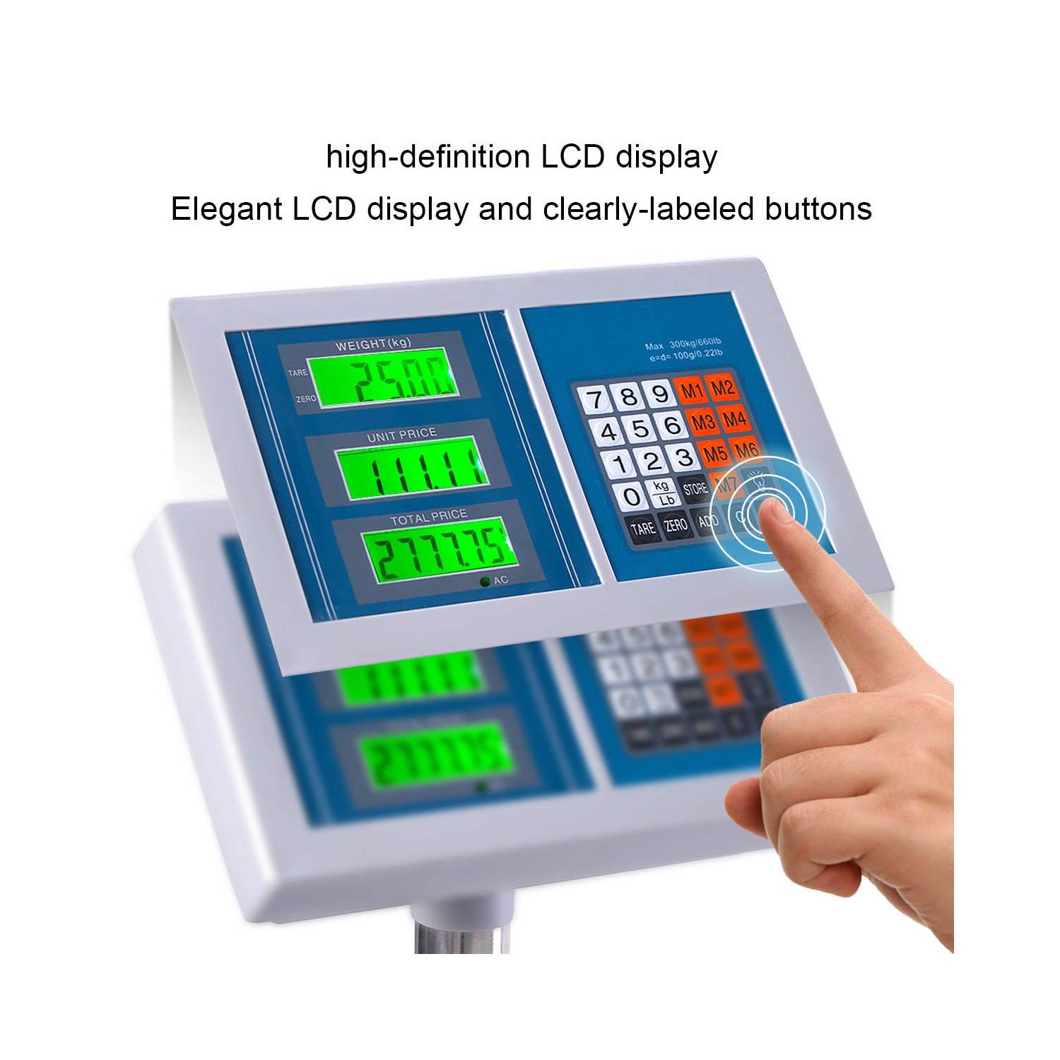 Costway 660lbs Weight Computing Digital Floor Platform Scale Postal Shipping Mailing