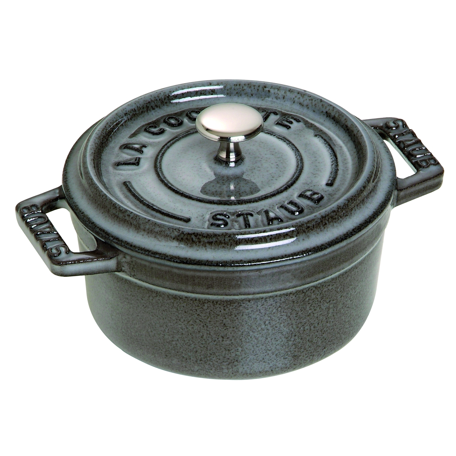 Staub Grey Mini Round Cocotte - 0.25 qt. / 0.23 L