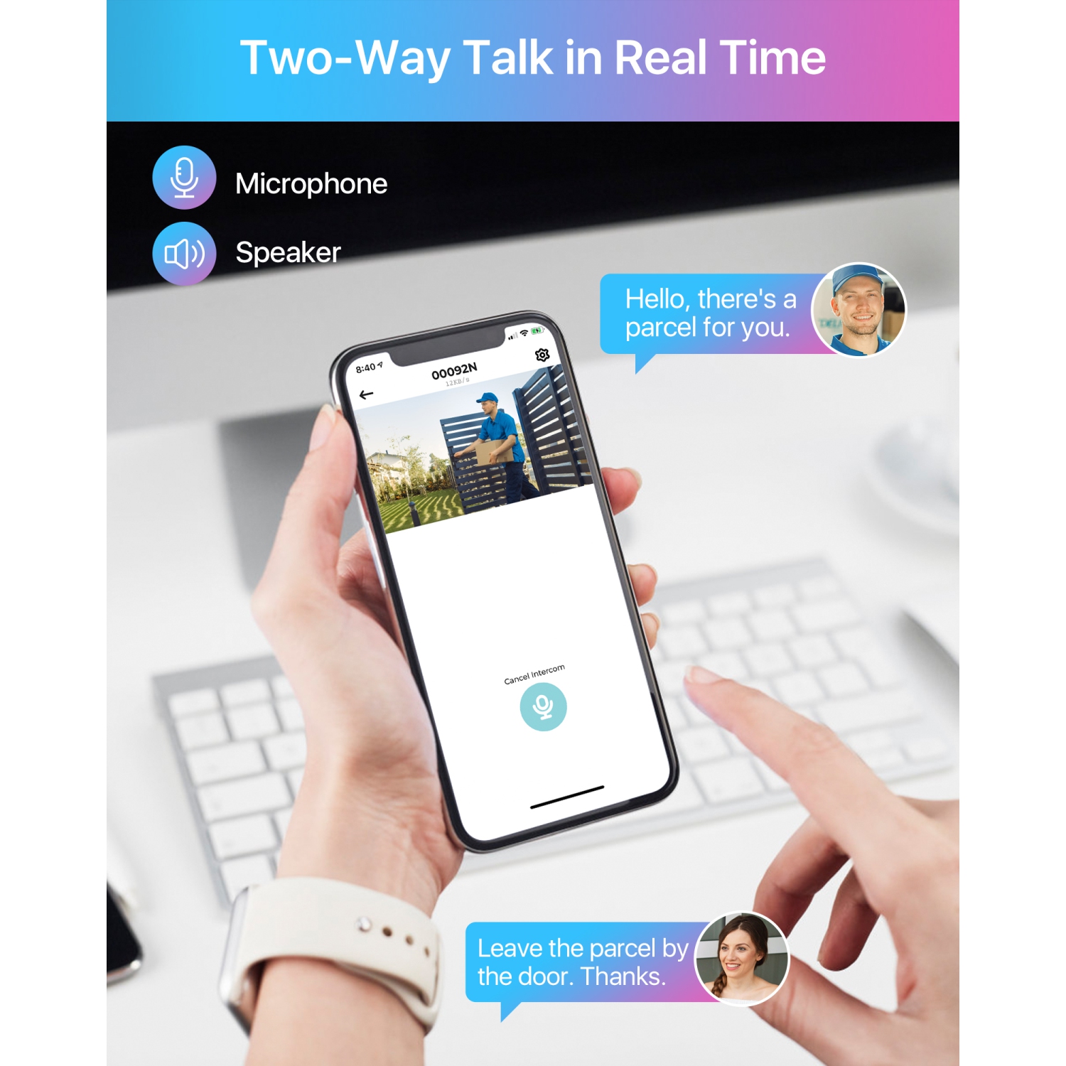 ZOSI 4K 8CH Wired PoE NVR Security Camera System with 4TB HDD, 10pcs 8MP POE Surveillance Camera Kit Outdoor Spotlight, 2-Way Audio, Color Night