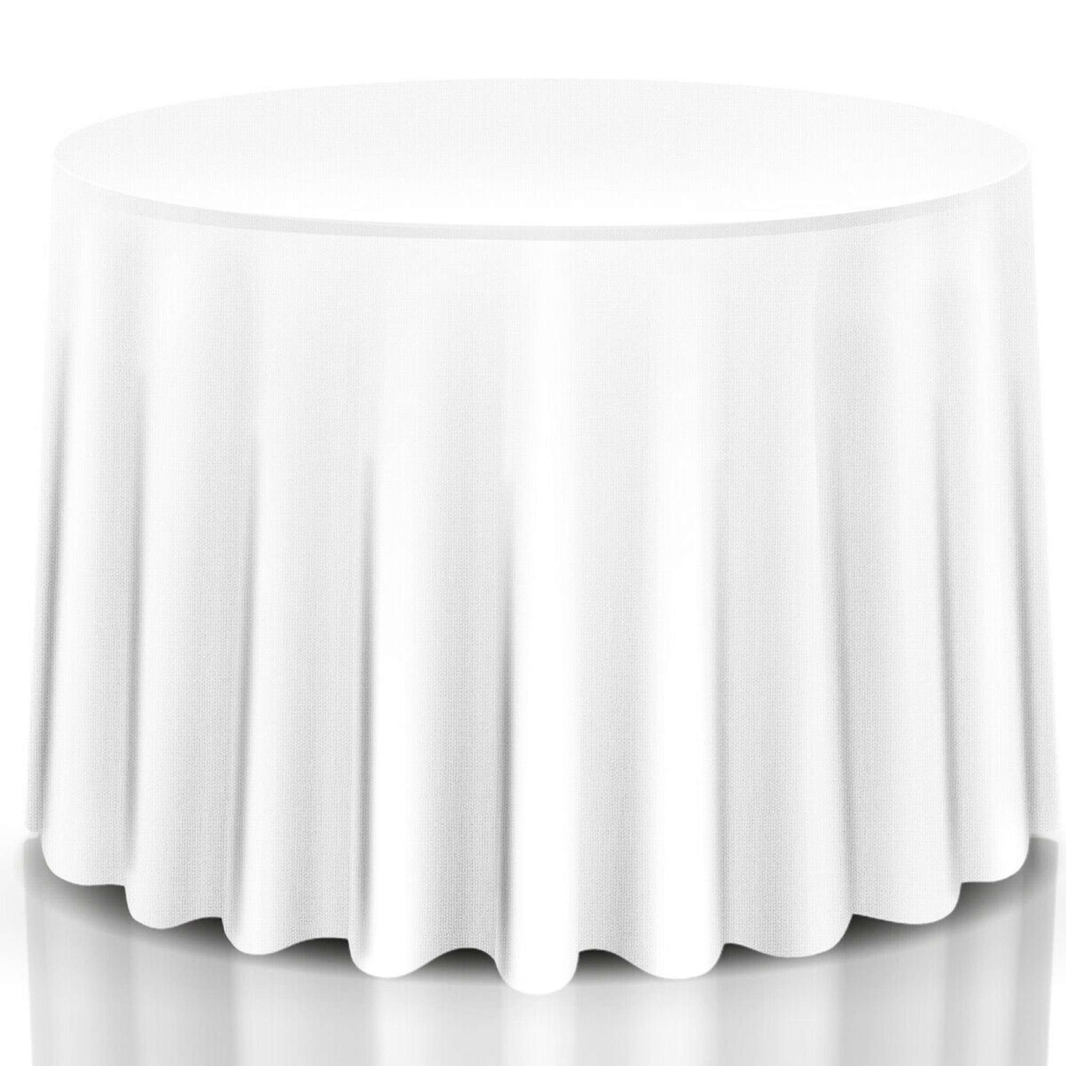 Costway 10 pcs 120" Round Tablecloth Polyester For Home Wedding Restaurant Party