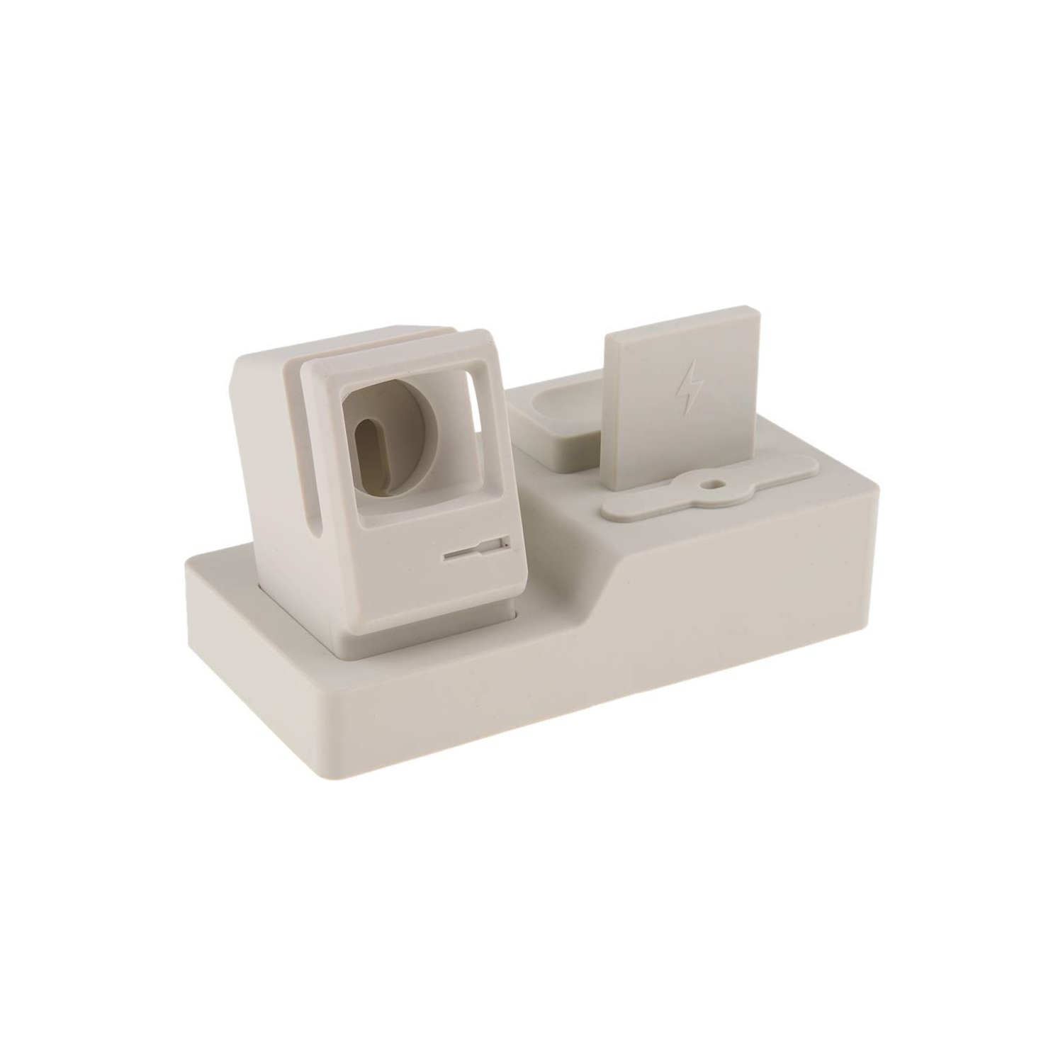 La station de recharge 3-en-1 en silicone de Navor est compatible avec les AirPods, iPhone XS/XS Max/XR/X/8/8 plus/7/7 plus/6 et les montres Apple