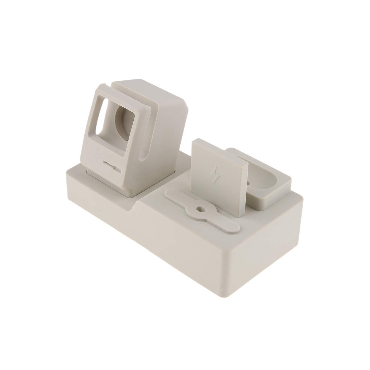 La station de recharge 3-en-1 en silicone de Navor est compatible avec les AirPods, iPhone XS/XS Max/XR/X/8/8 plus/7/7 plus/6 et les montres Apple