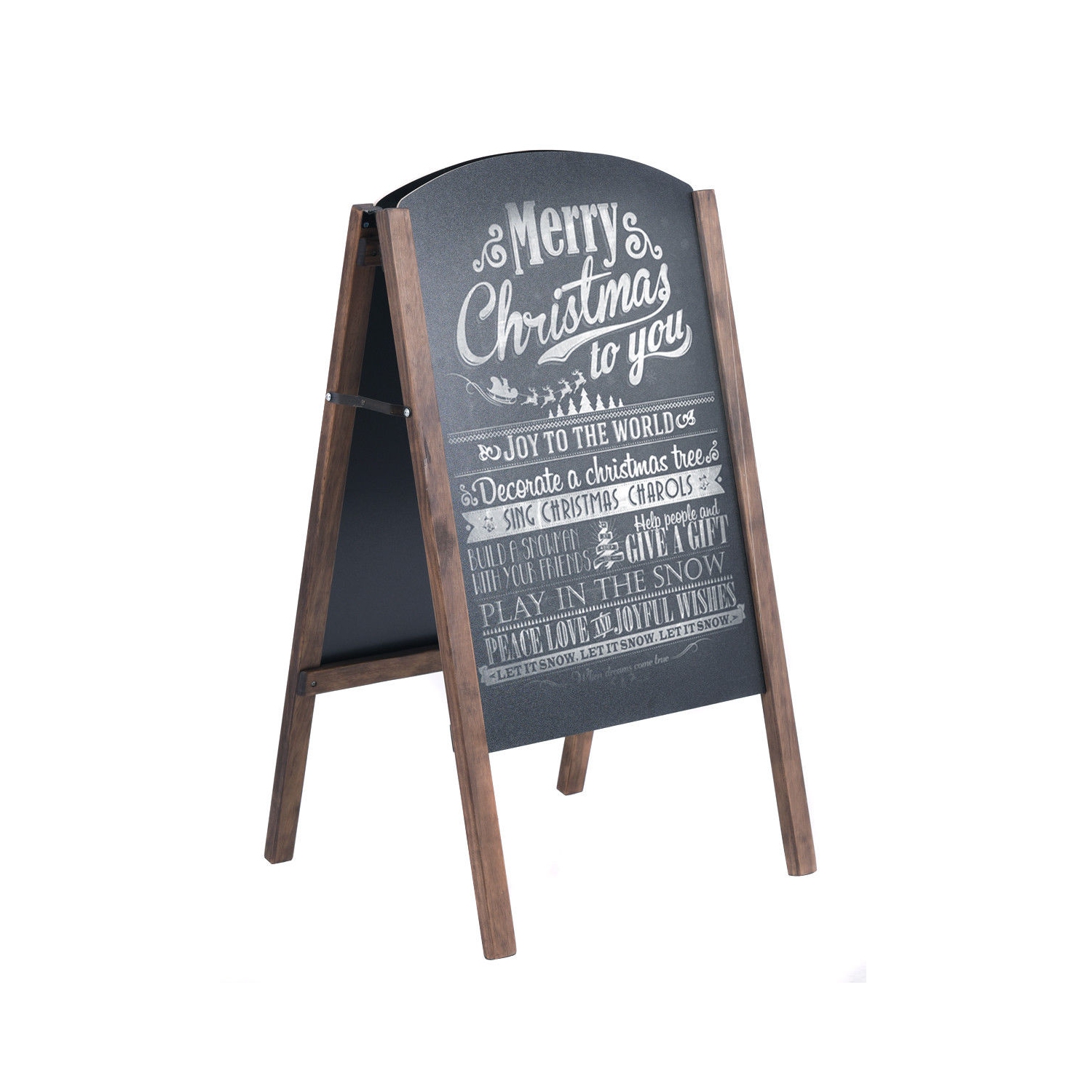 Costway 31.5" Wood A-Frame Chalkboard Menu Sign Board Sidewalk Wedding Signage
