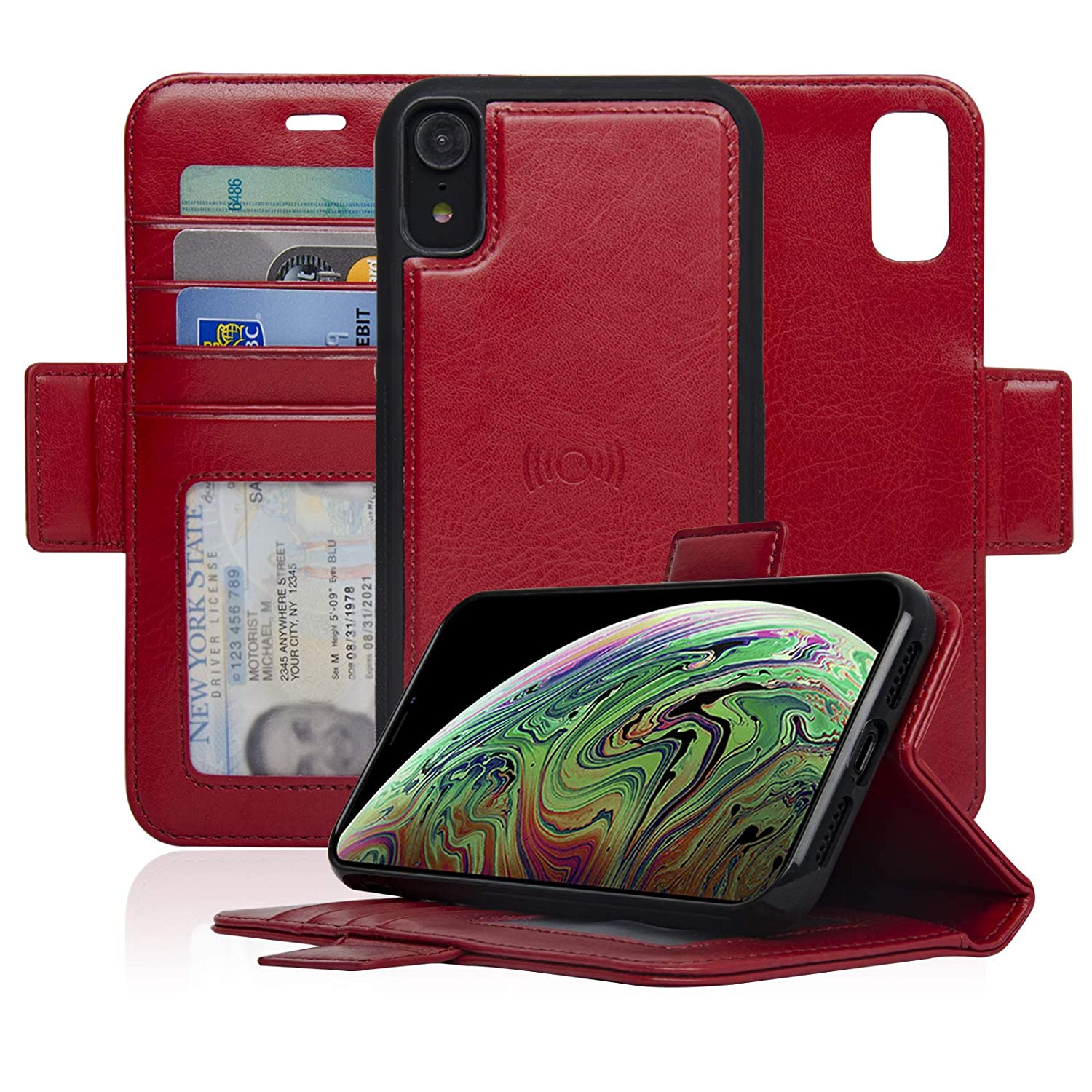 Navor Detachable Magnetic Wallet Case Compatible for iPhone XR 6.1'' [Vajio Series]