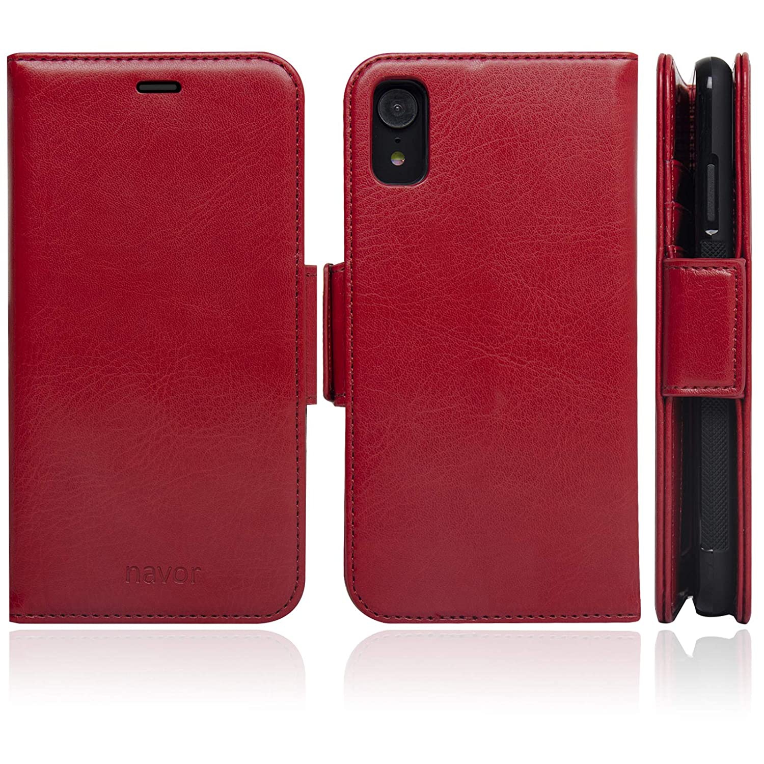 Navor Detachable Magnetic Wallet Case Compatible for iPhone XR 6.1'' [Vajio Series]