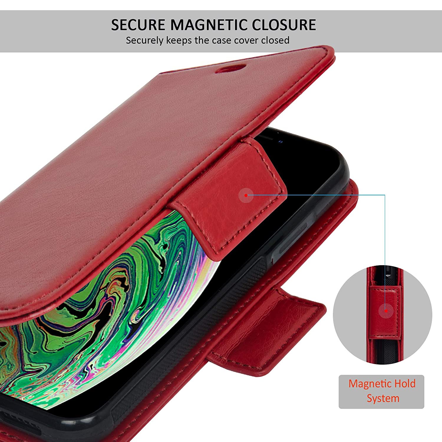 Navor Detachable Magnetic Wallet Case Compatible for iPhone XR 6.1'' [Vajio Series]