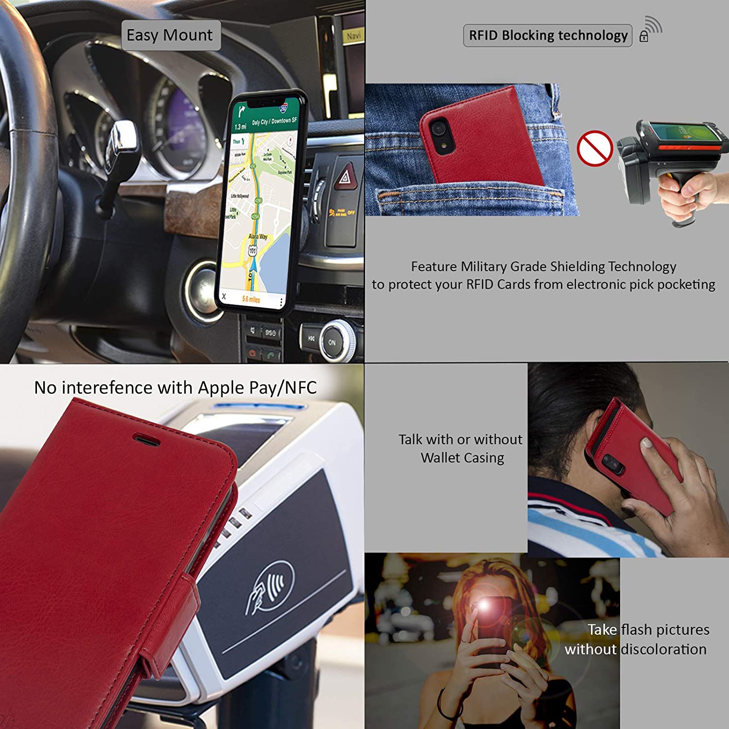 Navor Detachable Magnetic Wallet Case Compatible for iPhone XR 6.1'' [Vajio Series]