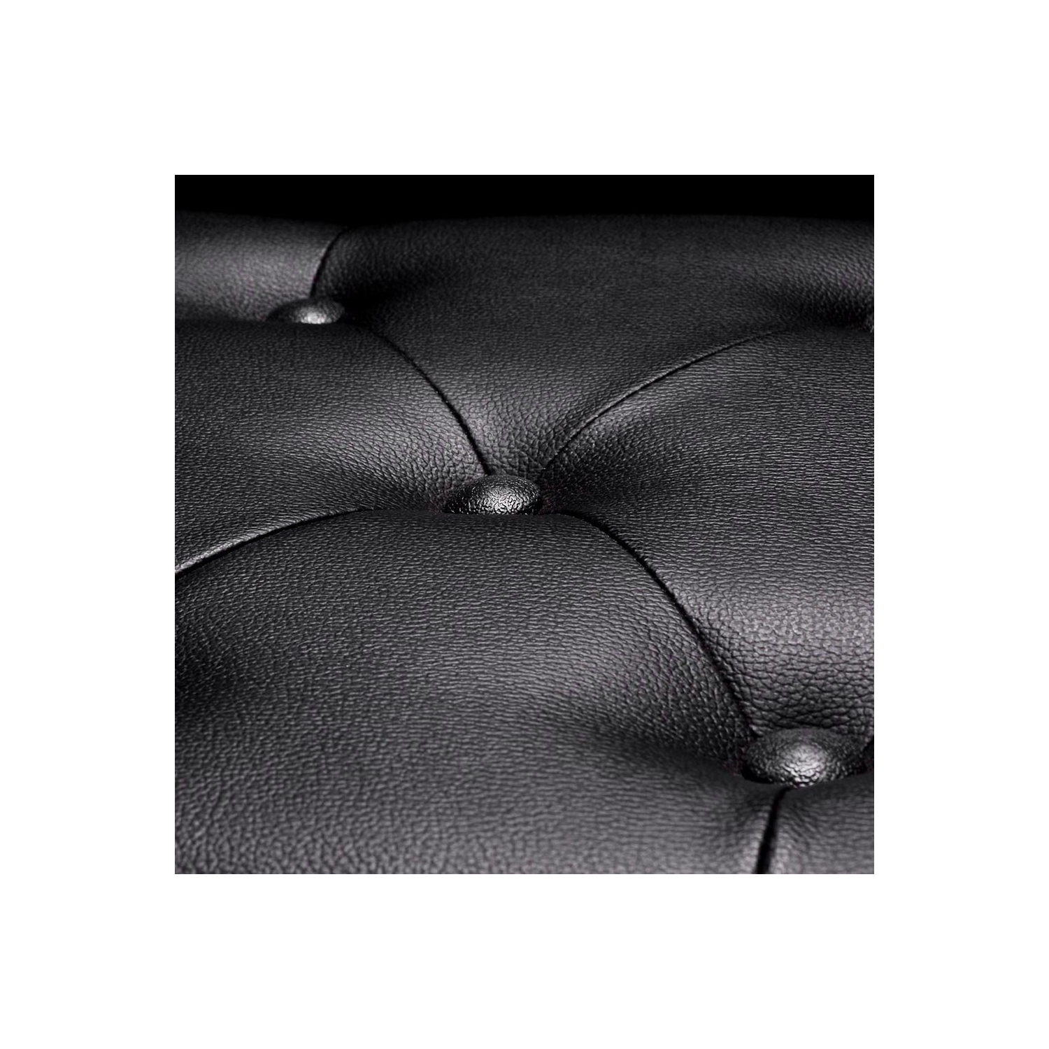 Bison Prosound Black Adjustable Height Piano Bench PU Padded Keyboard Storage Seat Weight Capacity 264lbs