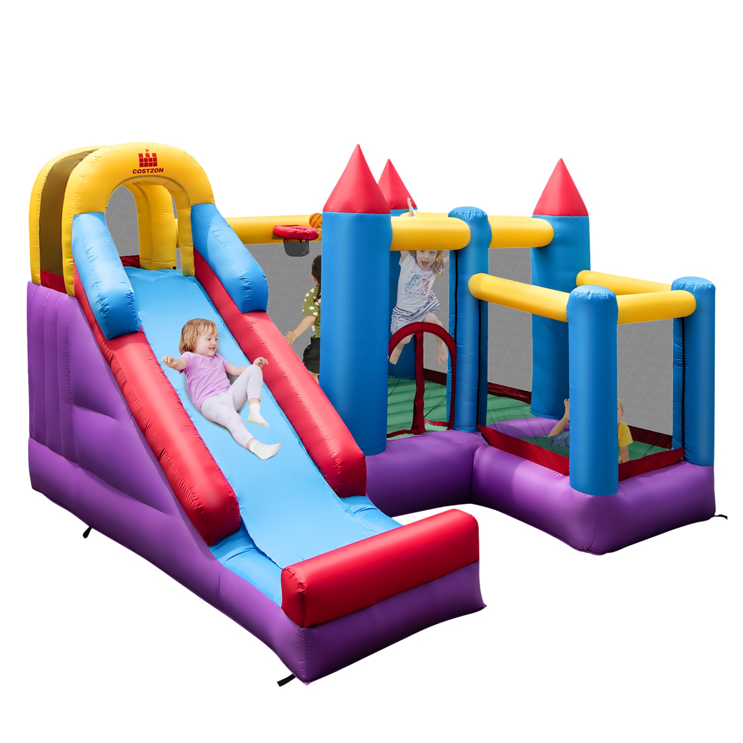 Costway Mighty Inflatable Bounce House Castle Jumper Moonwalk Bouncer NO Blower