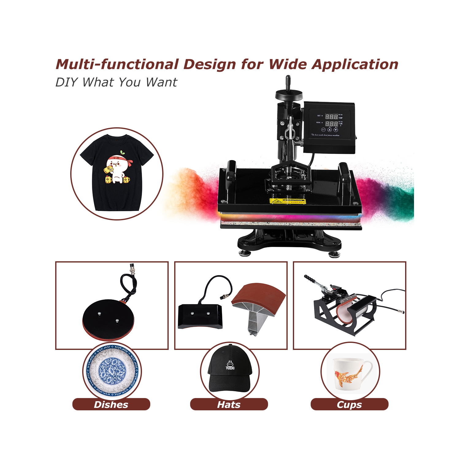 heat press for t shirts and hats