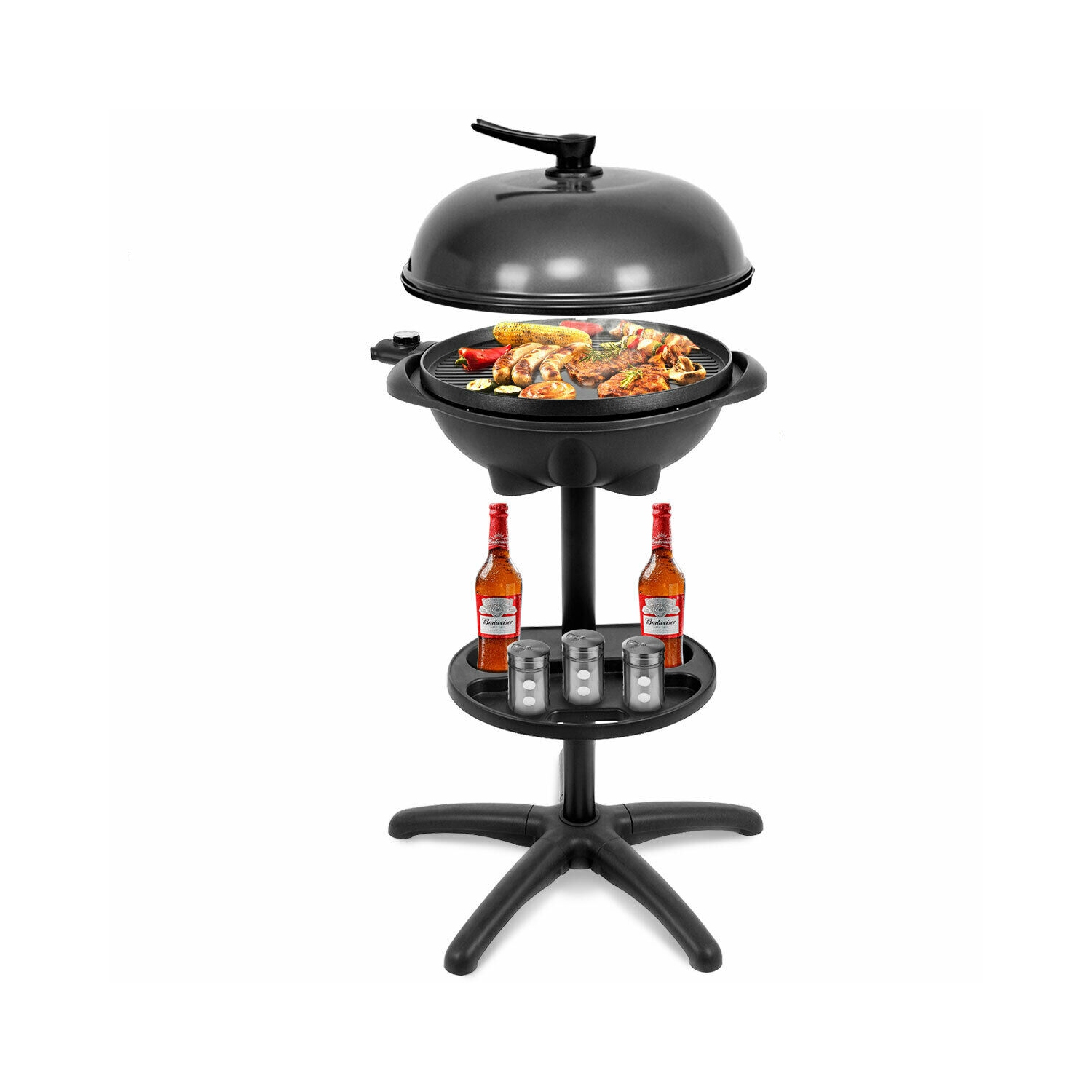 Costway Electric BBQ Grill 1350W Non-stick 4 Temperature Setting Outdoor Garden Camping