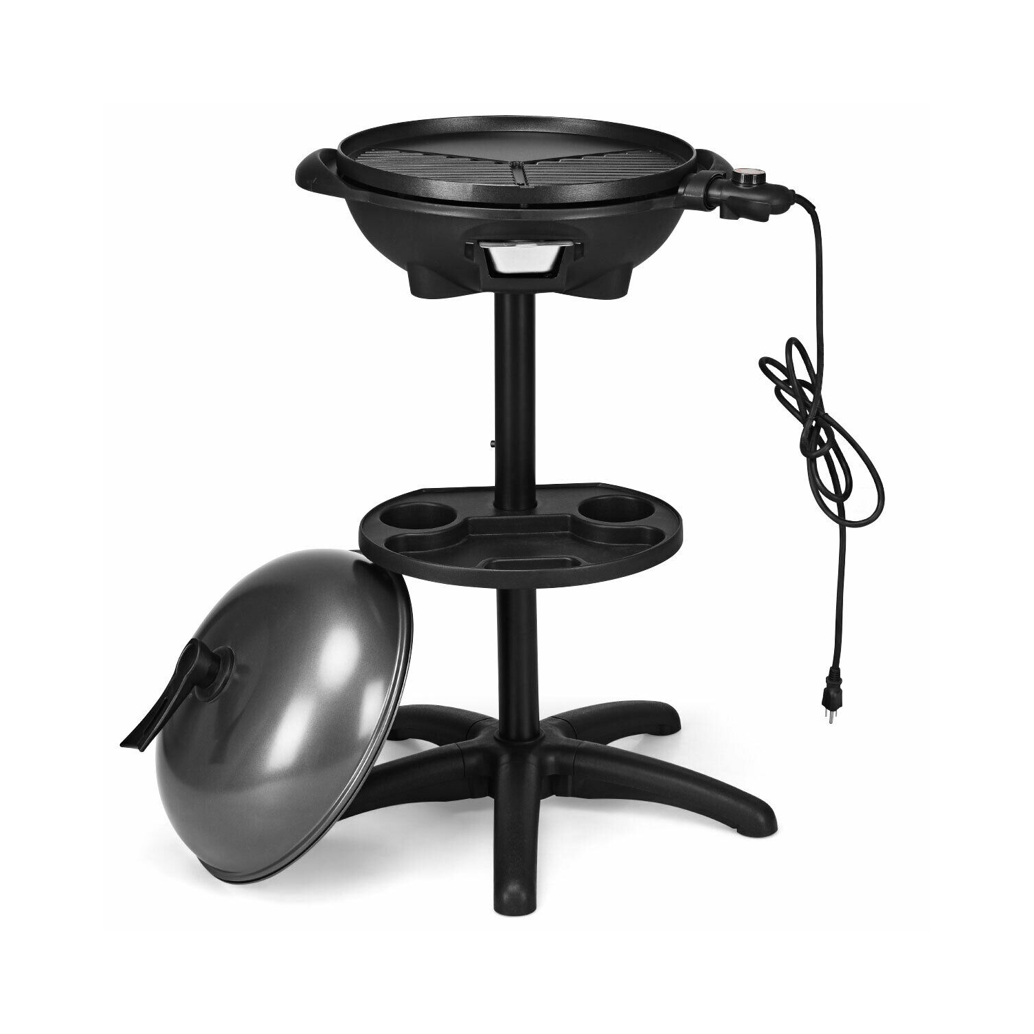 Costway Electric BBQ Grill 1350W Non-stick 4 Temperature Setting Outdoor Garden Camping