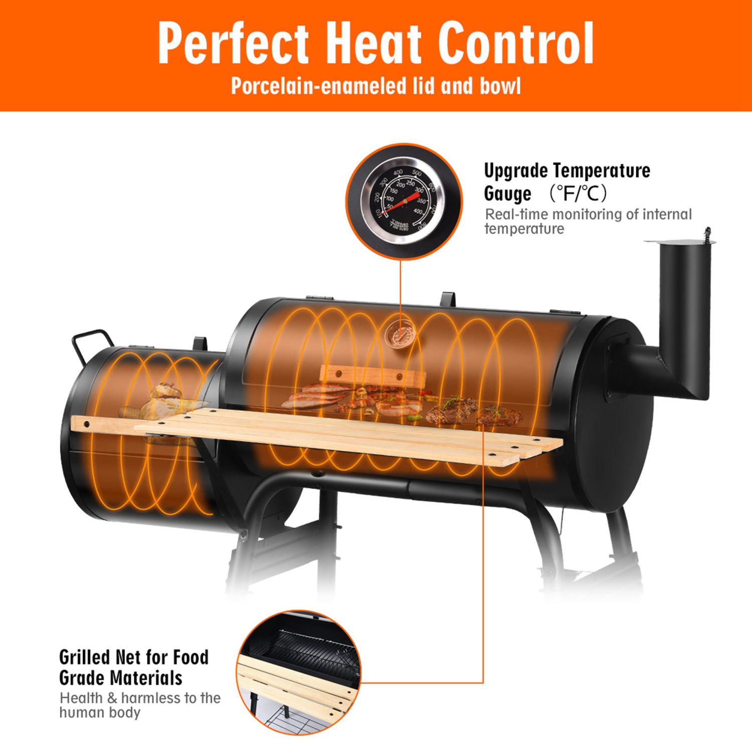 Costway Outdoor BBQ Grill Charcoal Barbecue Pit Patio Backyard Cooker Smoker