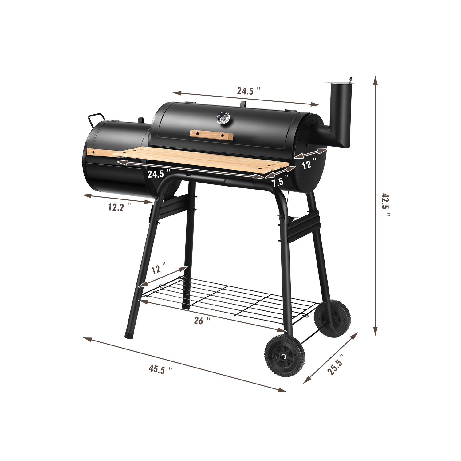 Costway Outdoor BBQ Grill Charcoal Barbecue Pit Patio Backyard Cooker Smoker
