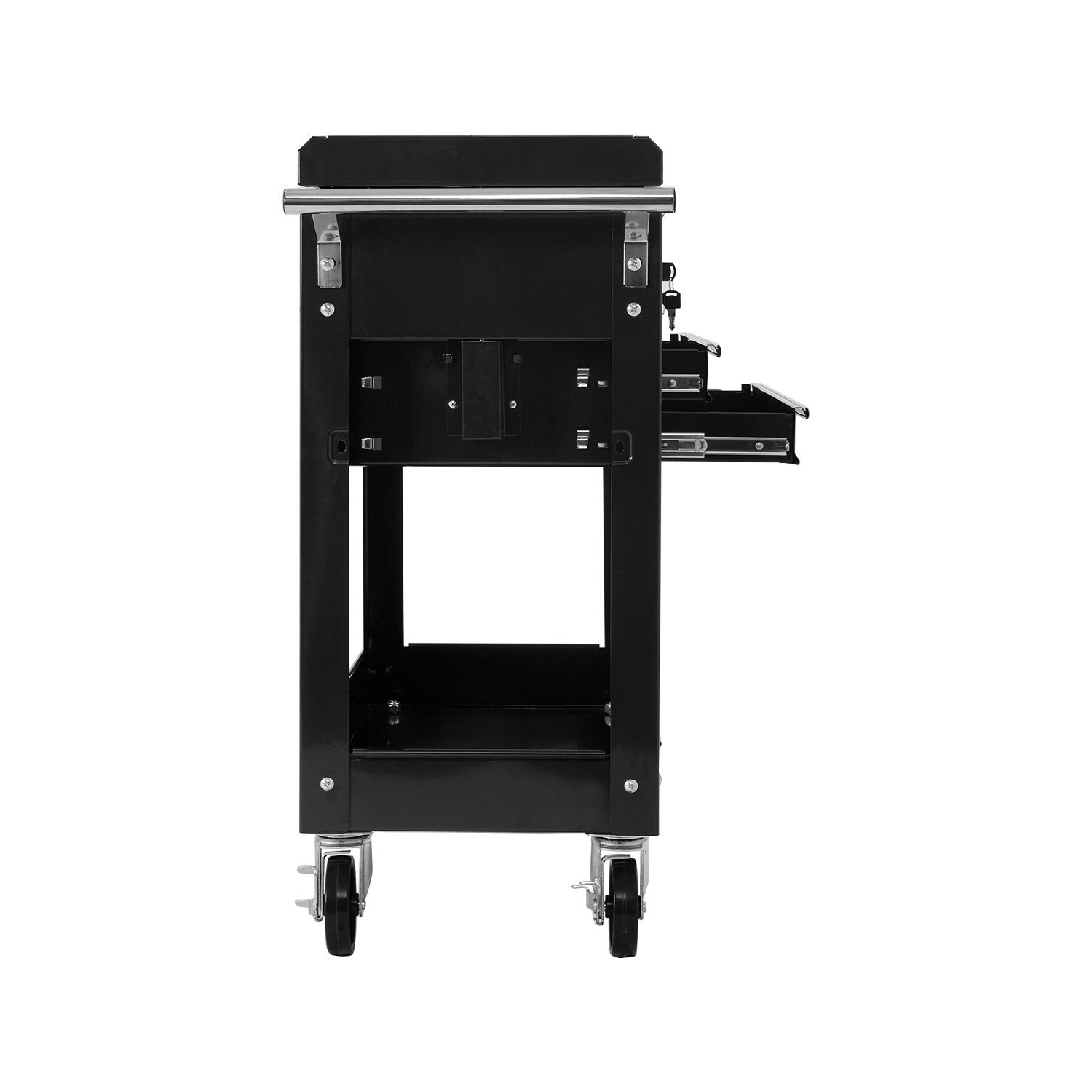 Costway Rolling Mechanics Tool Cart Slide Top Utility Storage Cabinet Organizer 2 Drawer