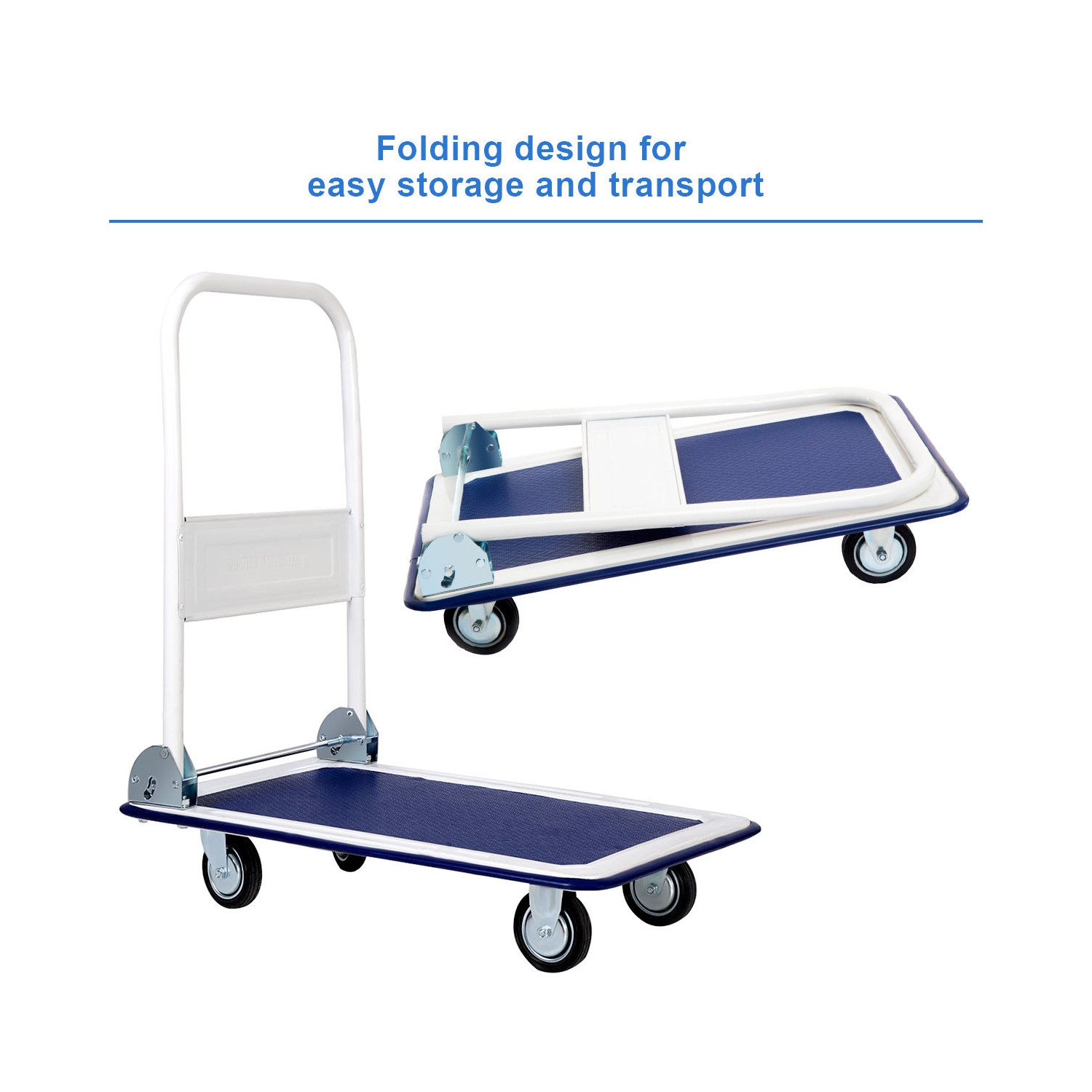 Costway 330&nbsp;lb Chariot à plateforme pliable chariot d'entrepôt mobile pliable chariot nouveau