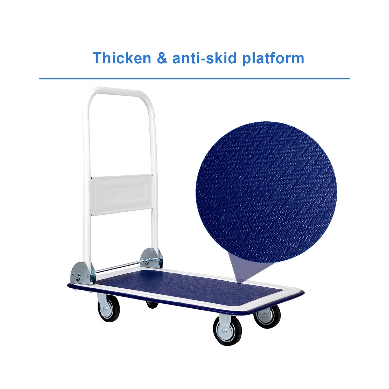 Costway 330&nbsp;lb Chariot à plateforme pliable chariot d'entrepôt mobile pliable chariot nouveau