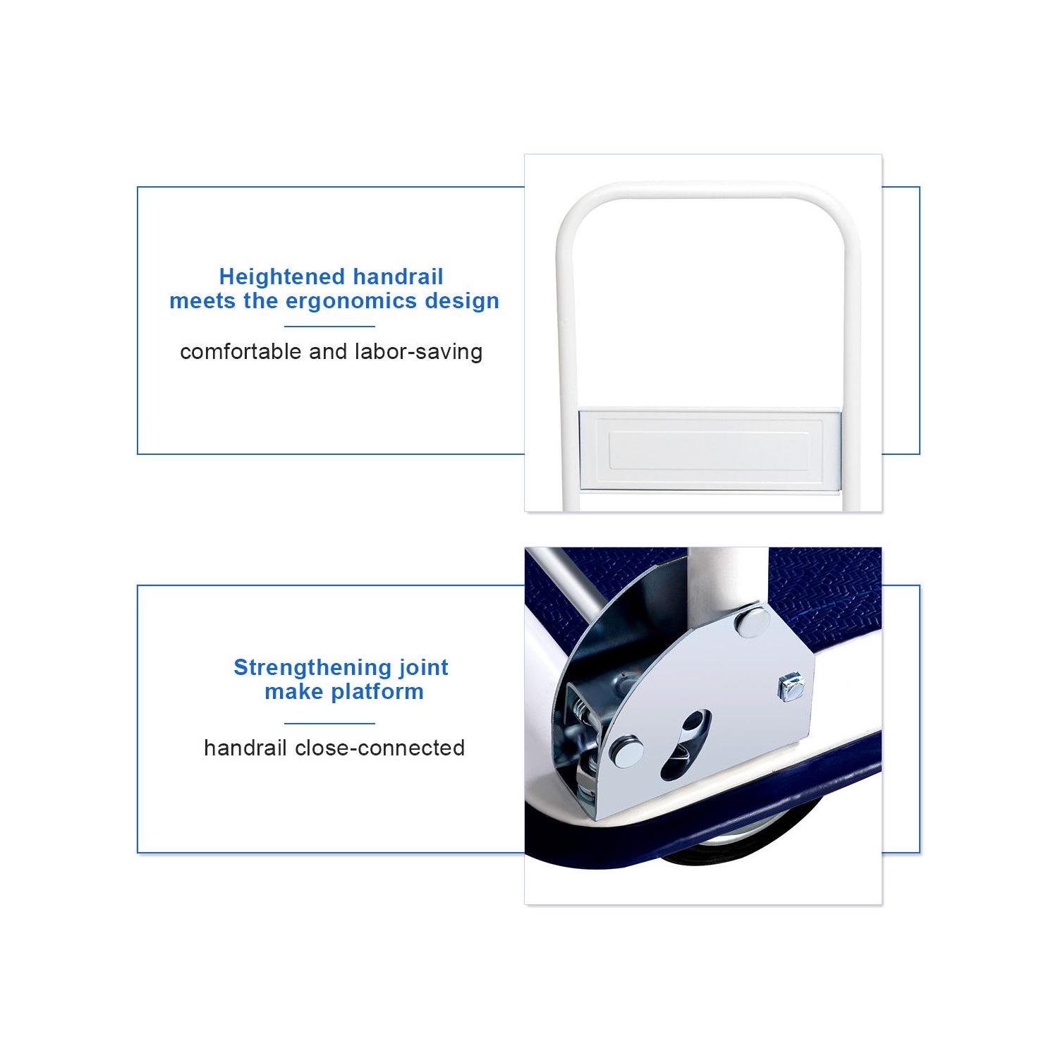 Costway 330&nbsp;lb Chariot à plateforme pliable chariot d'entrepôt mobile pliable chariot nouveau