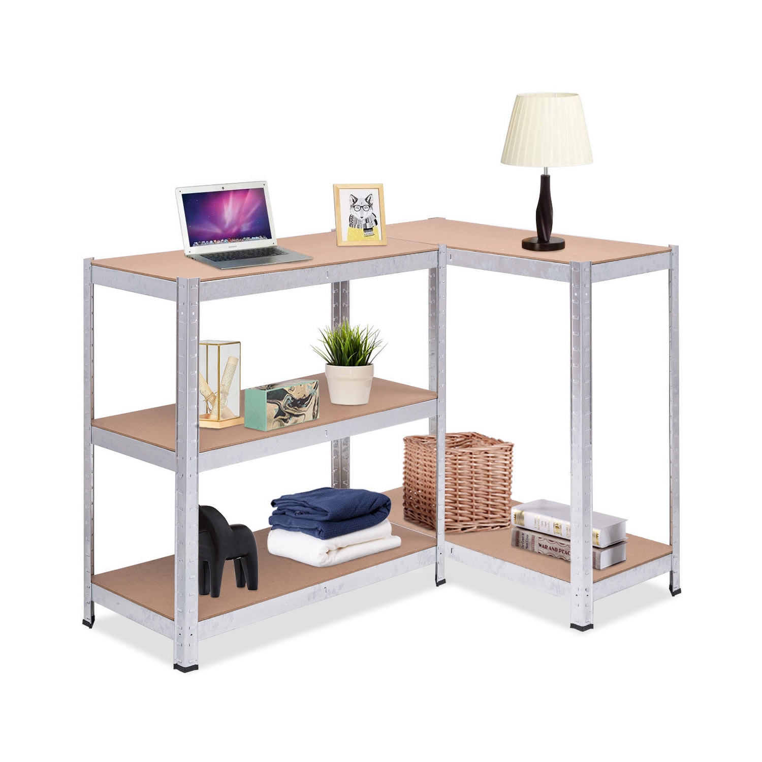 Costway 71" Heavy Duty Storage Shelf Steel Metal Garage Rack 5 Level Adjustable Shelves