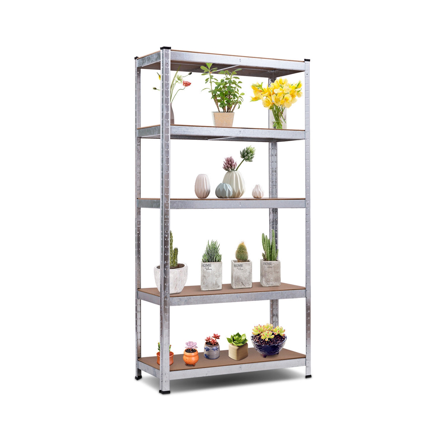 Costway 71" Heavy Duty Storage Shelf Steel Metal Garage Rack 5 Level Adjustable Shelves