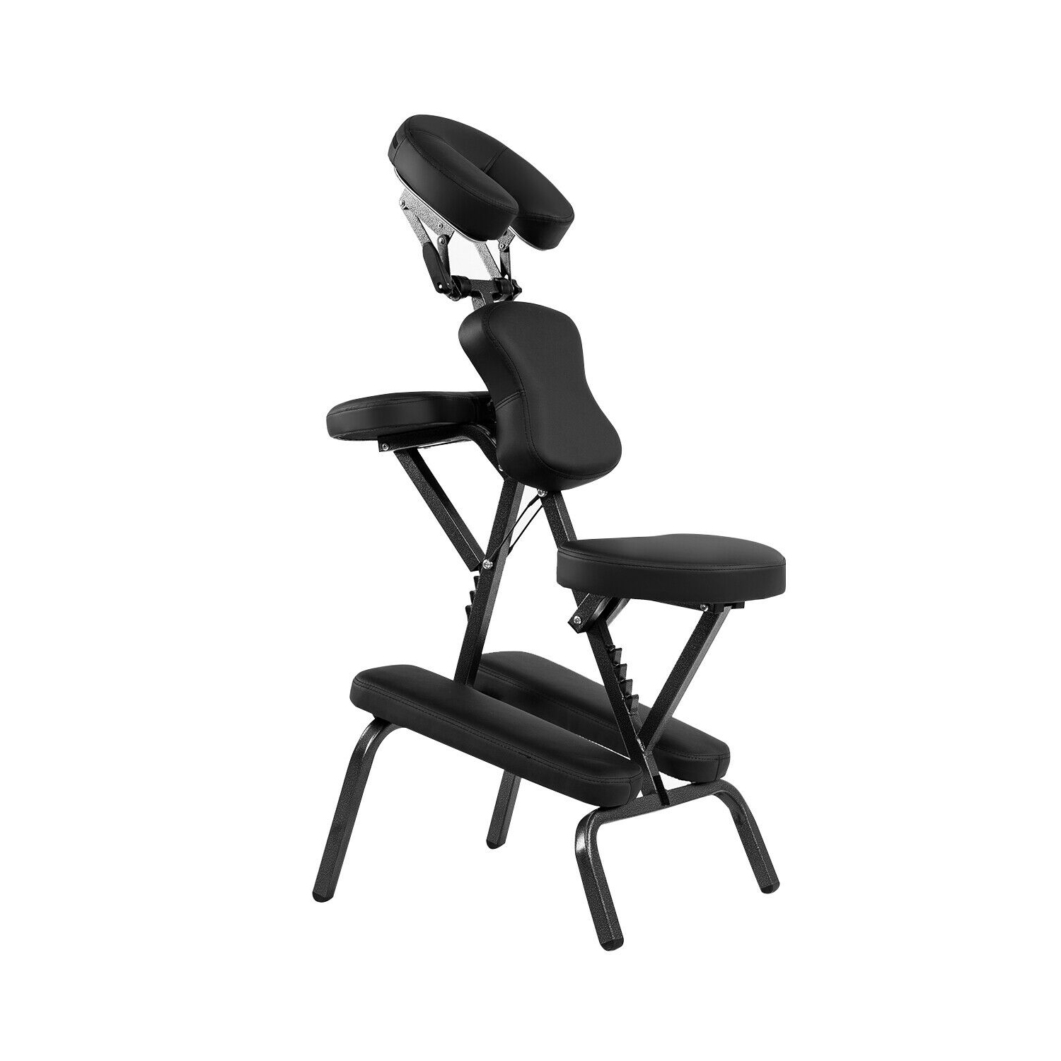 Chaise de massage portative avec coussinet en cuir de polyuréthane et tatouage de voyage de Costway avec sac de transport