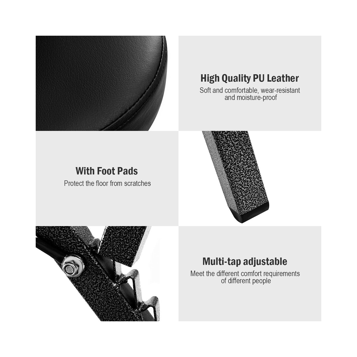 Chaise de massage portative avec coussinet en cuir de polyuréthane et tatouage de voyage de Costway avec sac de transport