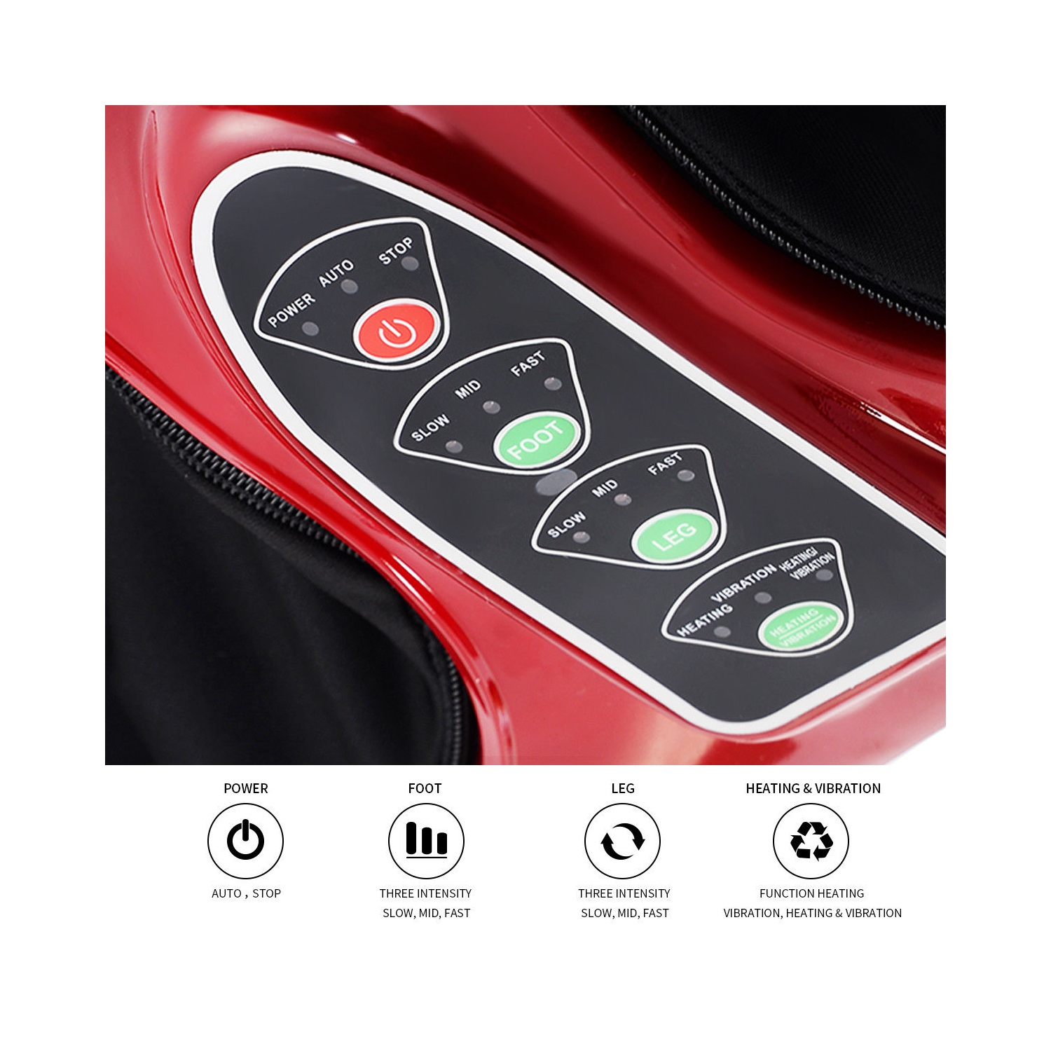 Costway Shiatsu Kneading Rolling Vibration Heating Foot Calf Leg Massager