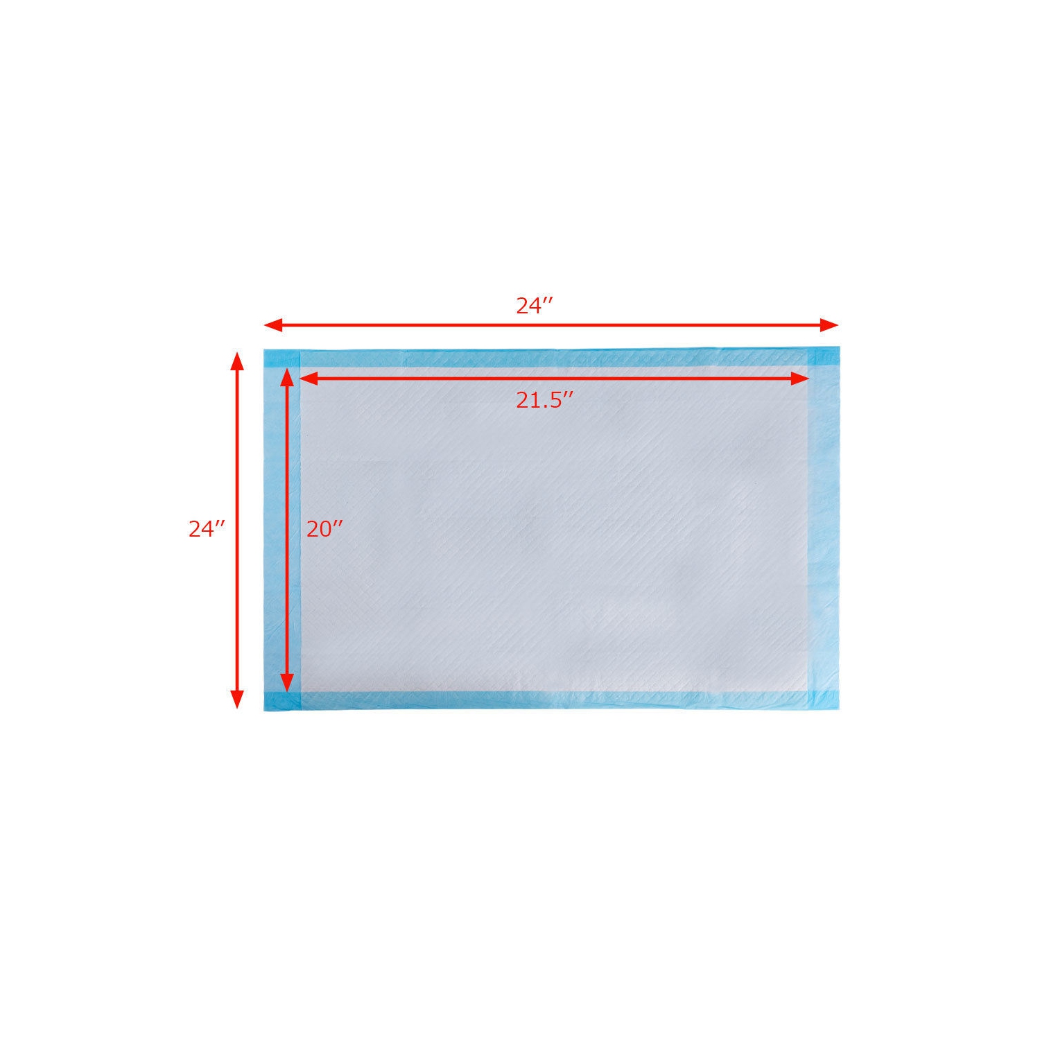Costway 200PCS 24" x 24" Puppy Pet Pads Dog Cat Wee Pee Piddle Pad training underpads