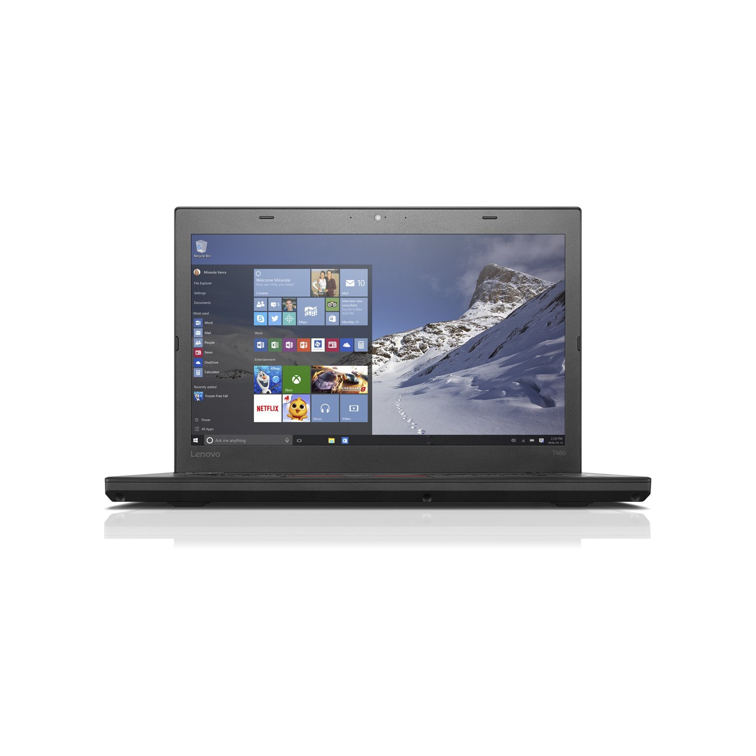 Refurbished (Good) - LENOVO ThinkPad T460 Enterprise Laptop 14" Intel Core i5-6300U, 16GB RAM, 480GB SSD, Windows 10 Professional