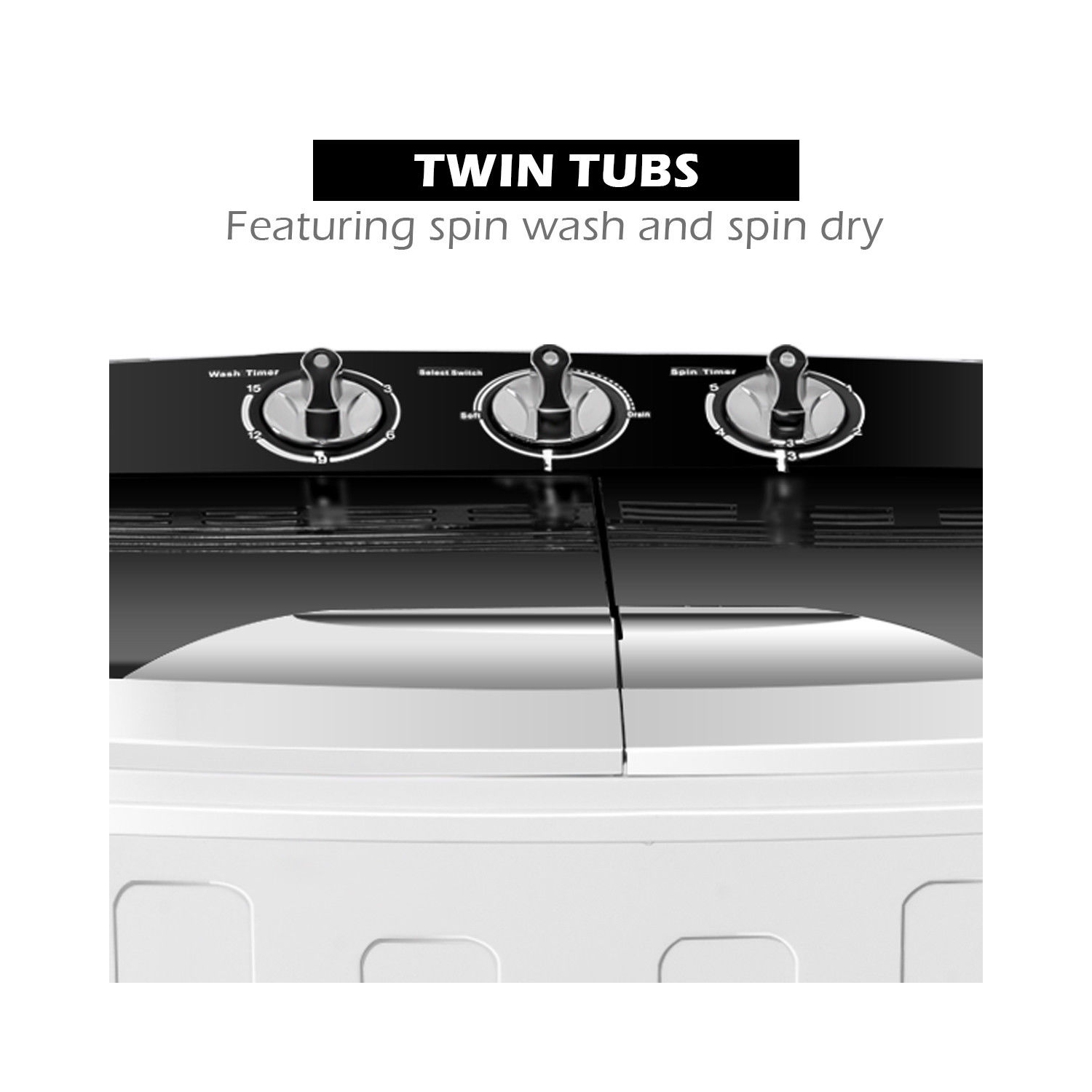 Lave-linge compact double tambour Gymax – 3,6kg