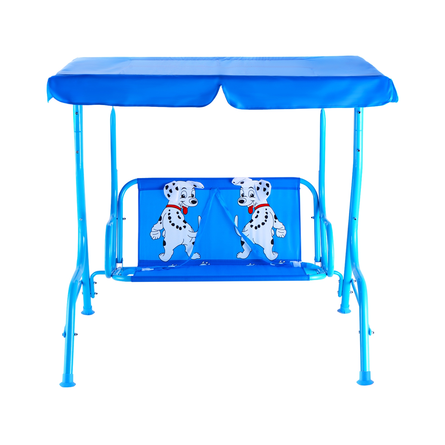 Chaise balancelle de patio pour enfants de Costway Banc d'auto avec auvent pour 2&nbsp;personnes Meubles de jardin bleus