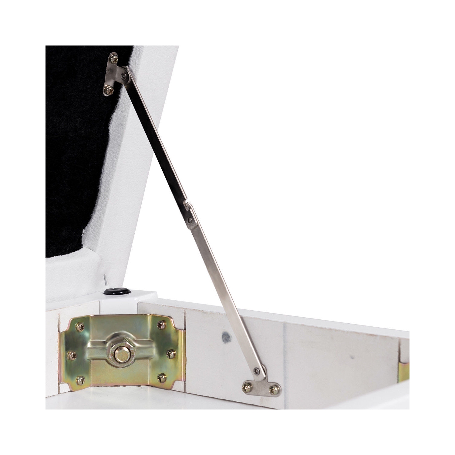 Costway Solid Wood PU Leather Piano Bench Padded Double Duet Keyboard Seat Storage White