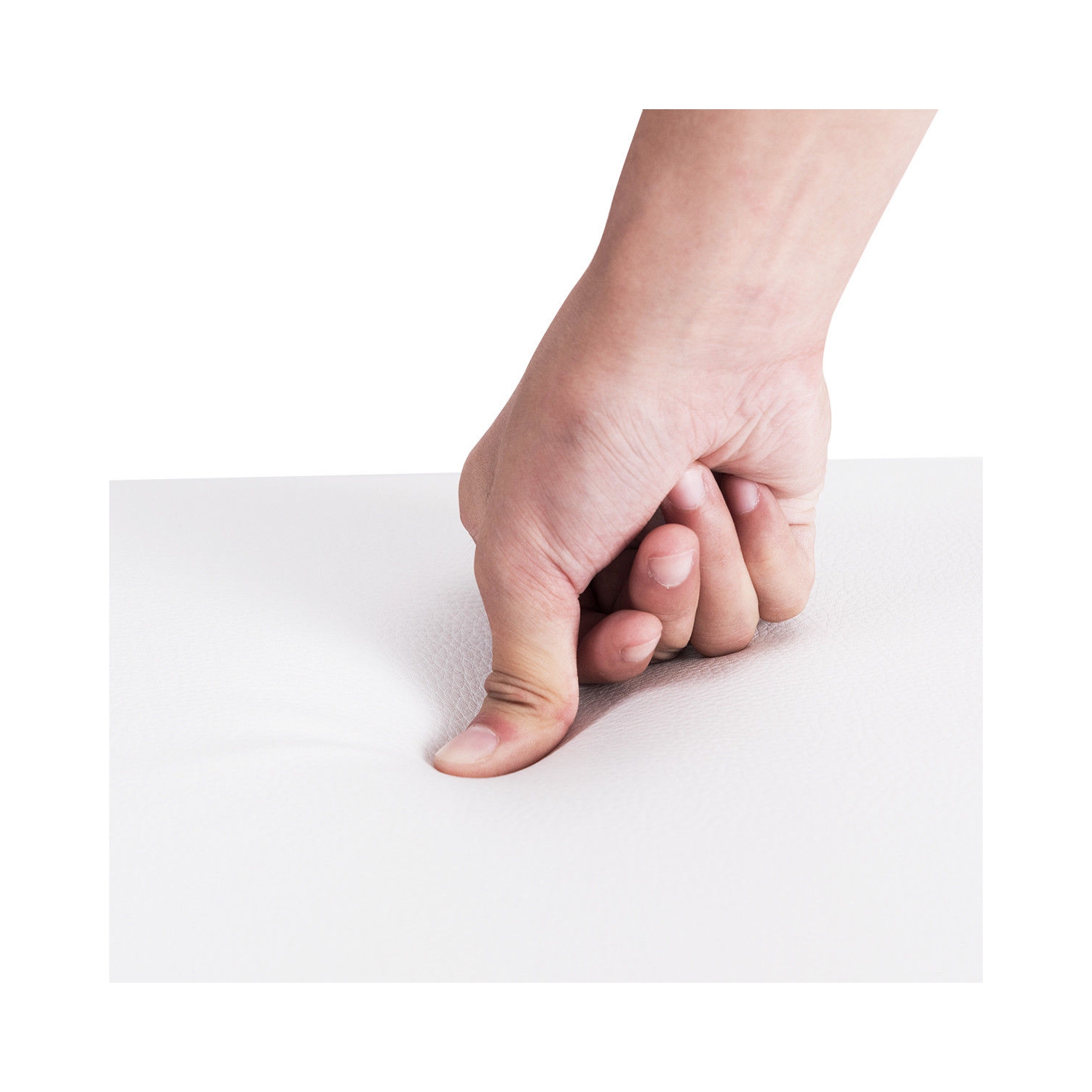 Costway Solid Wood PU Leather Piano Bench Padded Double Duet Keyboard Seat Storage White