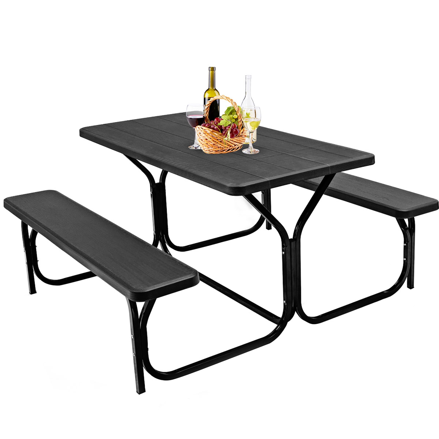 Costway Picnic Table Bench Set Outdoor Backyard Patio Garden Party Dining All Weather